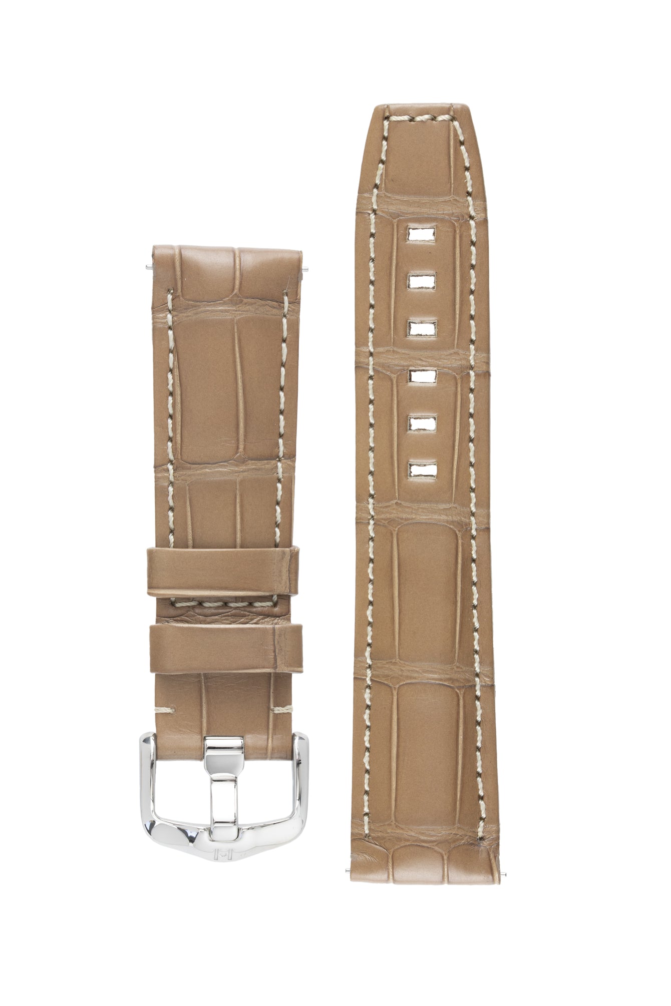 beige leather watch strap 