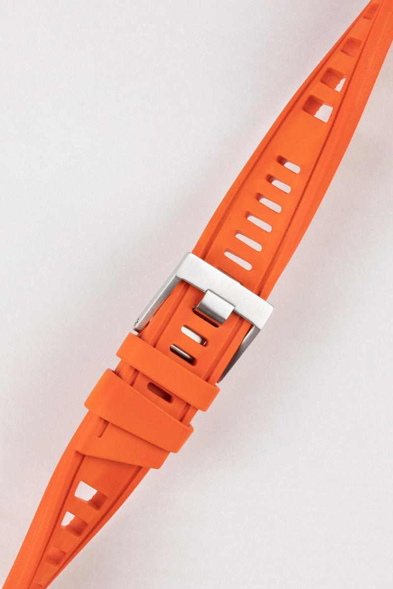 ISOfrane Rubber Dive Watch Strap in ORANGE WatchObsession