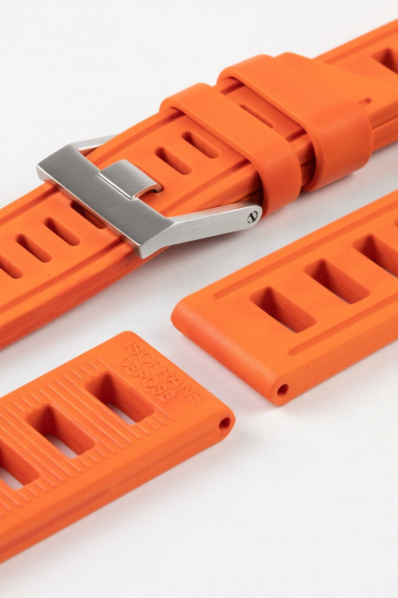 ISOfrane Rubber Dive Watch Strap in ORANGE