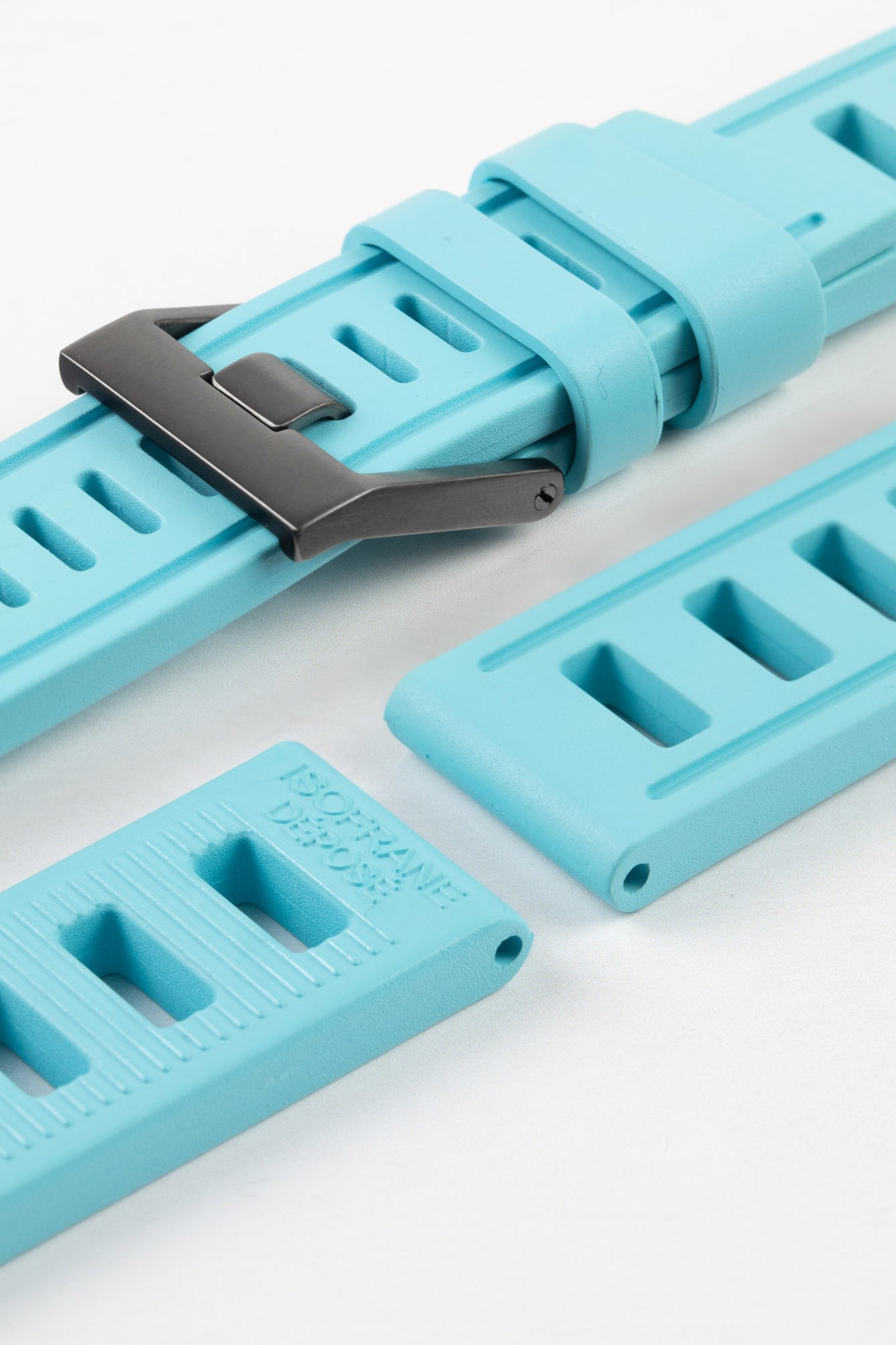 ISOfrane Rubber Dive Watch Strap in TURQUOISE