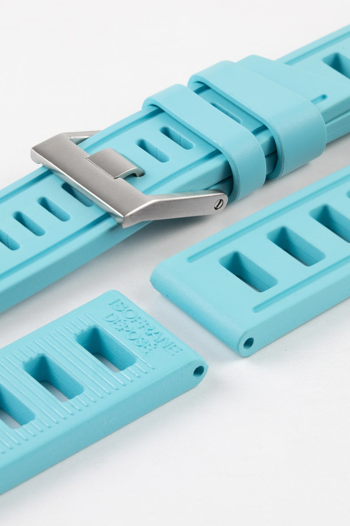 ISOfrane Rubber Dive Watch Strap in TURQUOISE