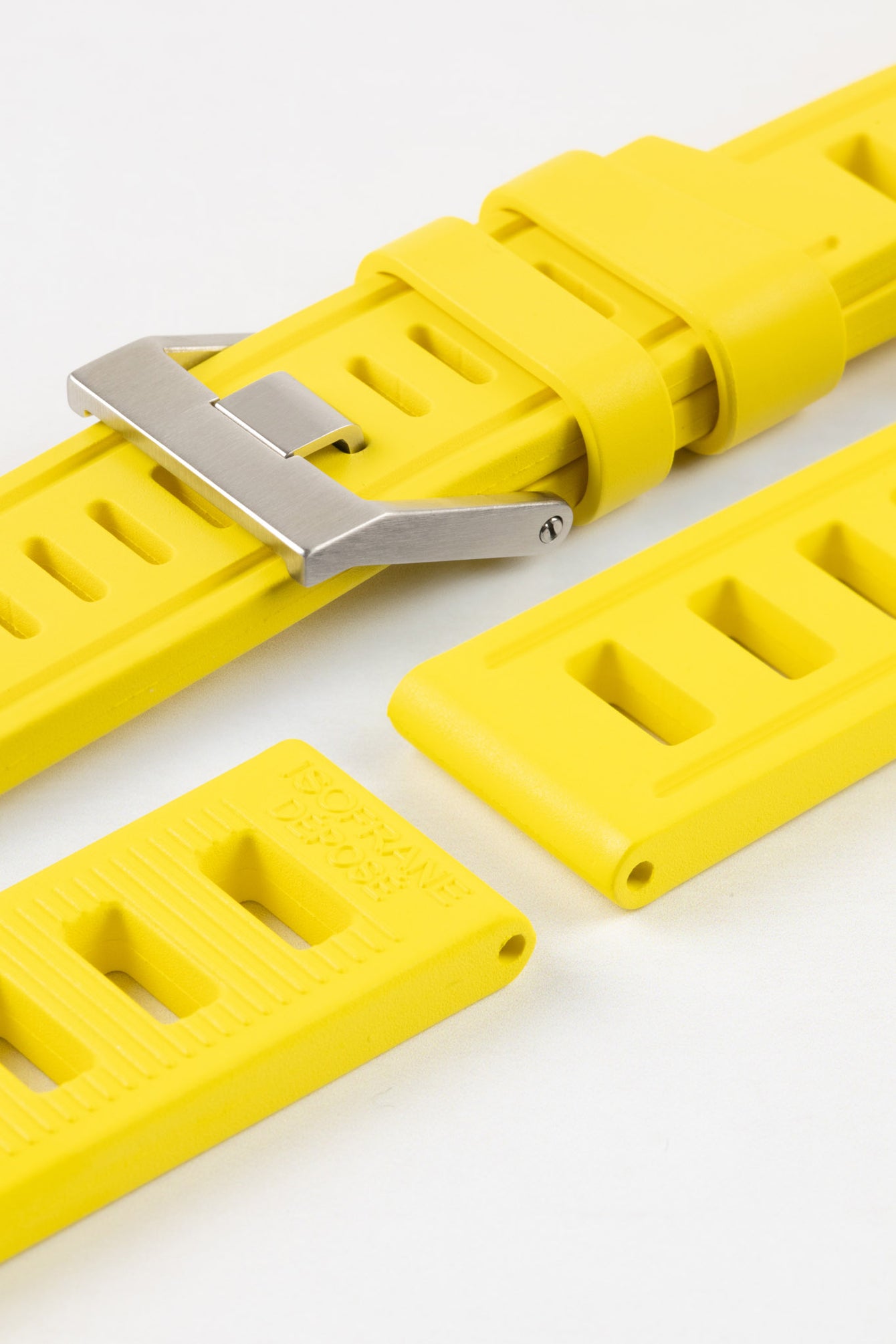 ISOfrane Rubber Dive Watch Strap in YELLOW