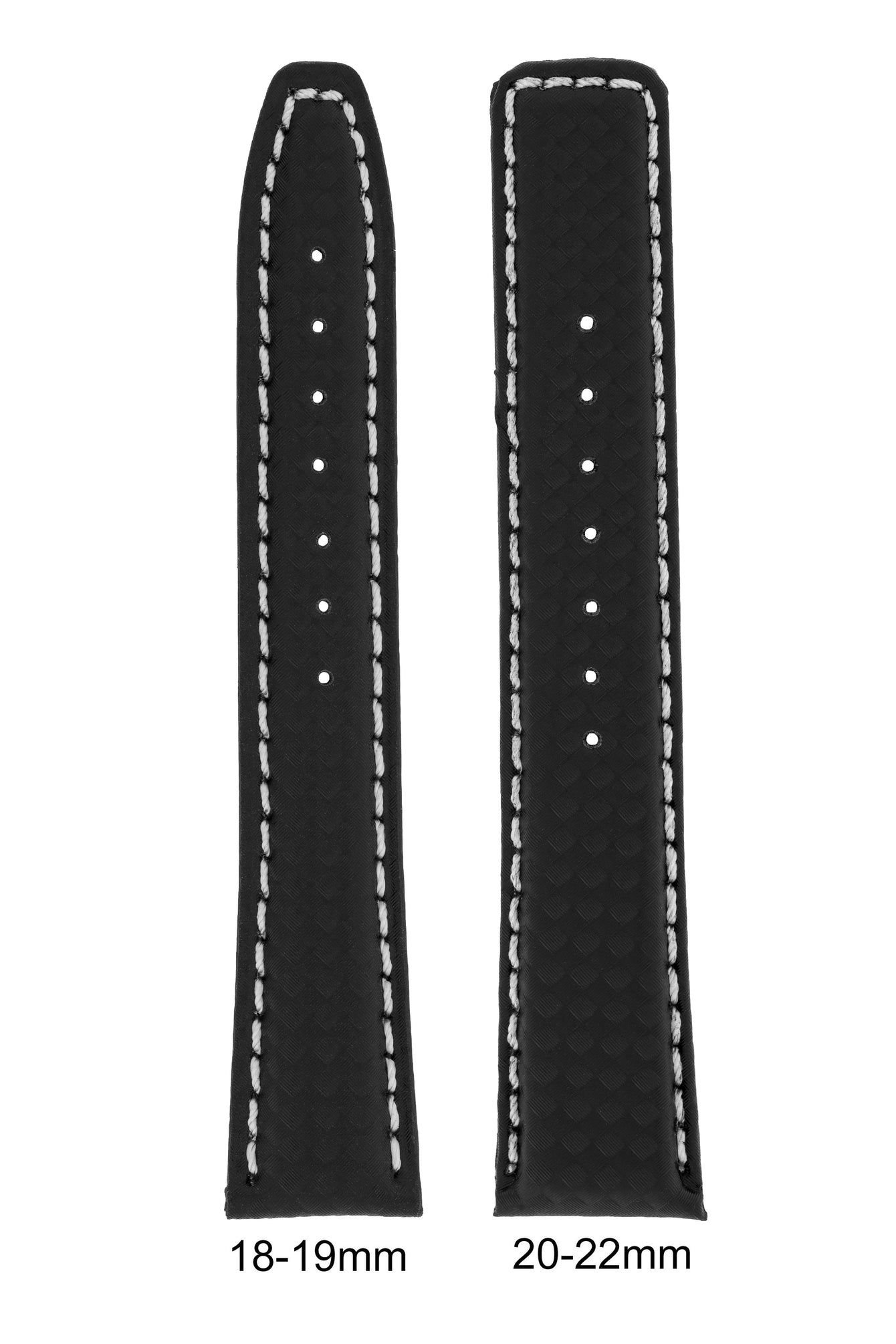 IWC-Style Carbon Embossed Watch Strap in BLACK