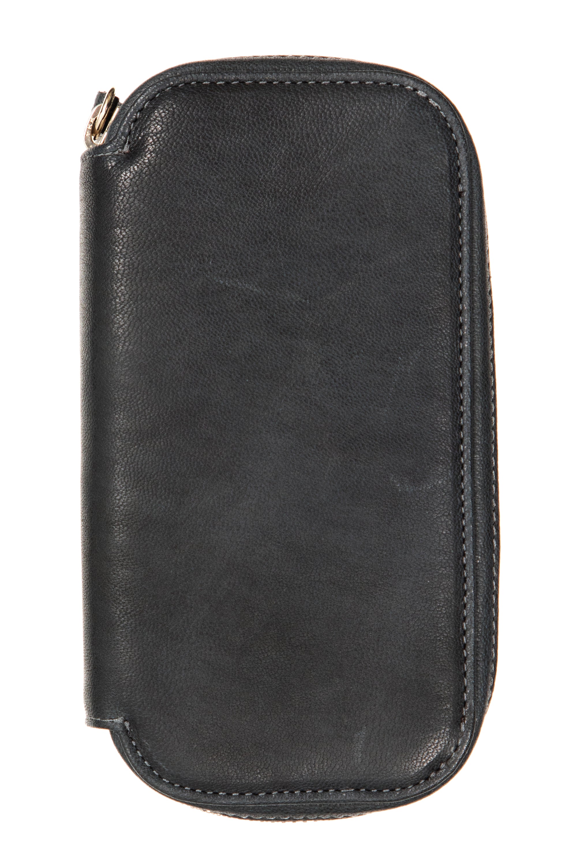 JPM 2 Watch Leather Travel Storage Case in BLACK