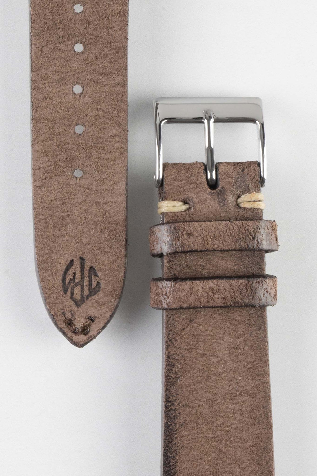 distressed leather watch strap 