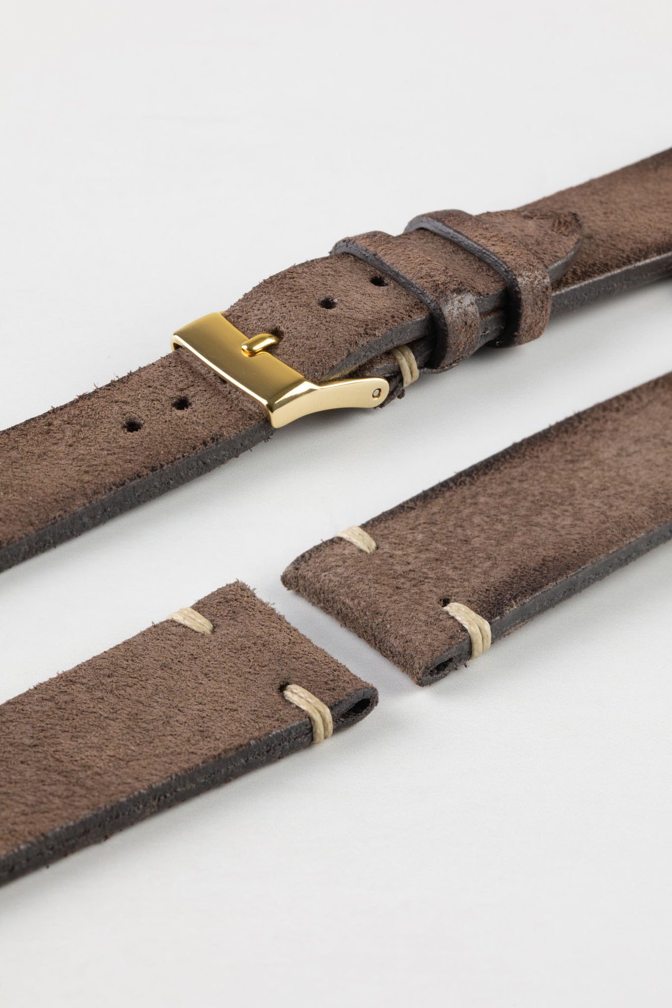 distressed leather watch strap 