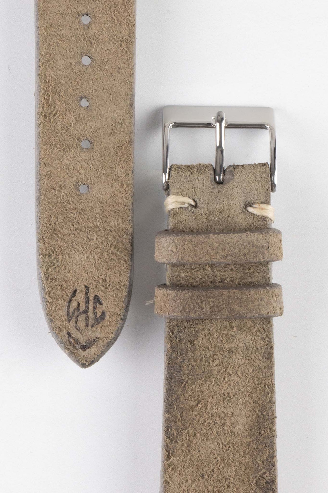 JPM Italian Distressed Tasso Leather Watch Strap in SAND