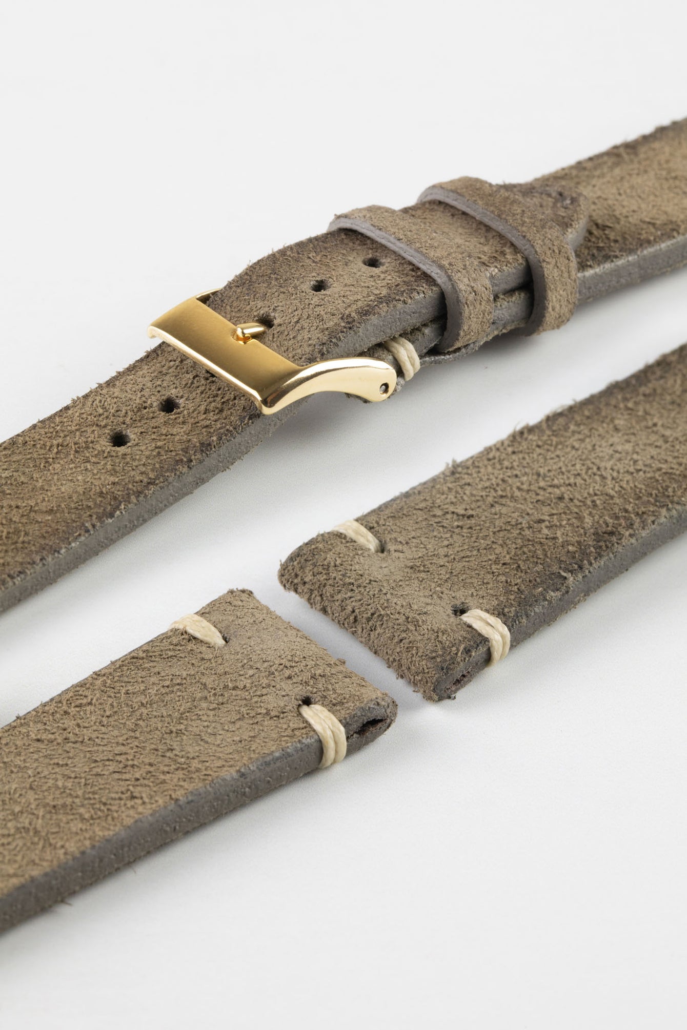 JPM Italian Distressed Tasso Leather Watch Strap in SAND