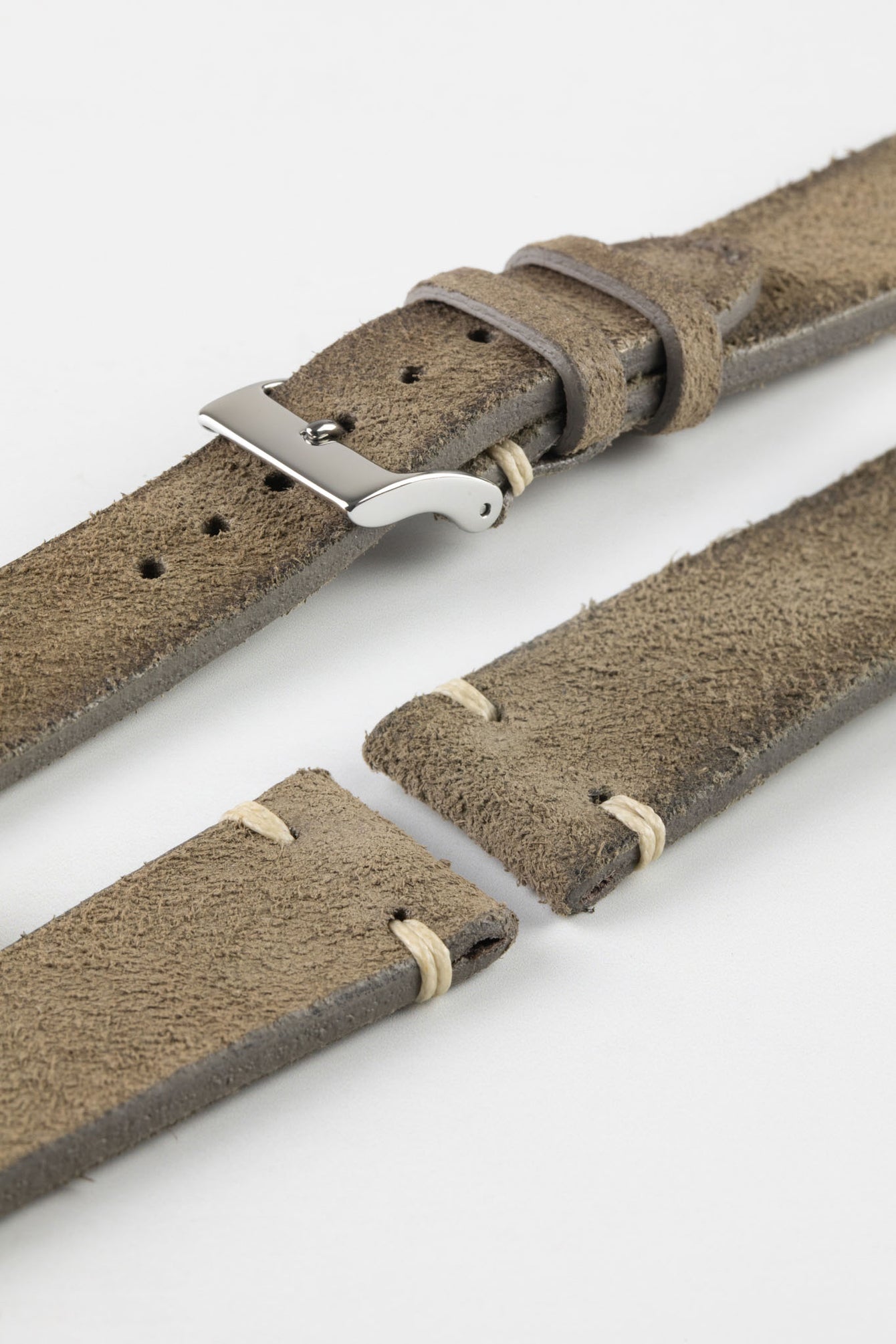 JPM Italian Distressed Tasso Leather Watch Strap in SAND