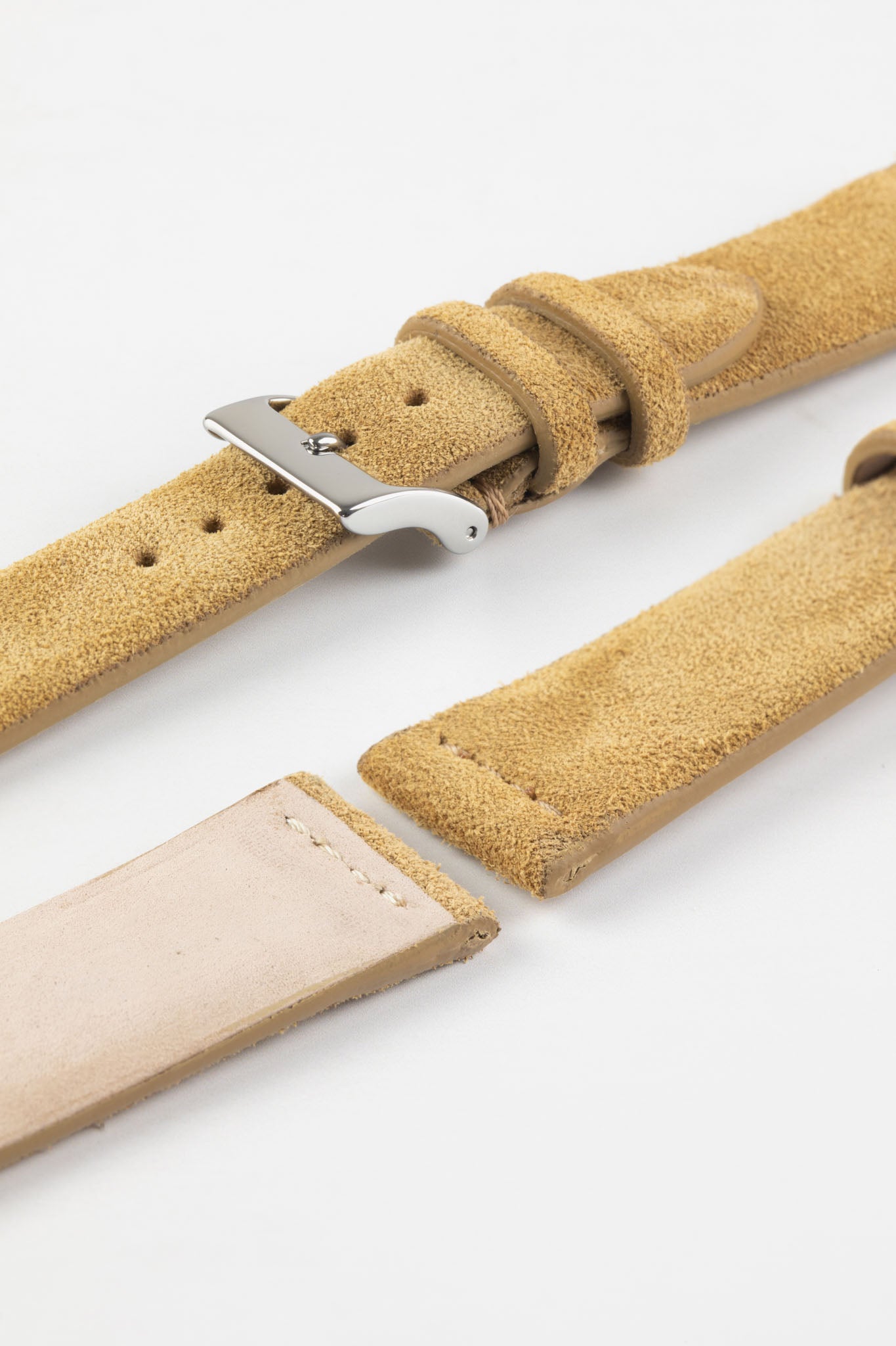 Beige suede watch online strap