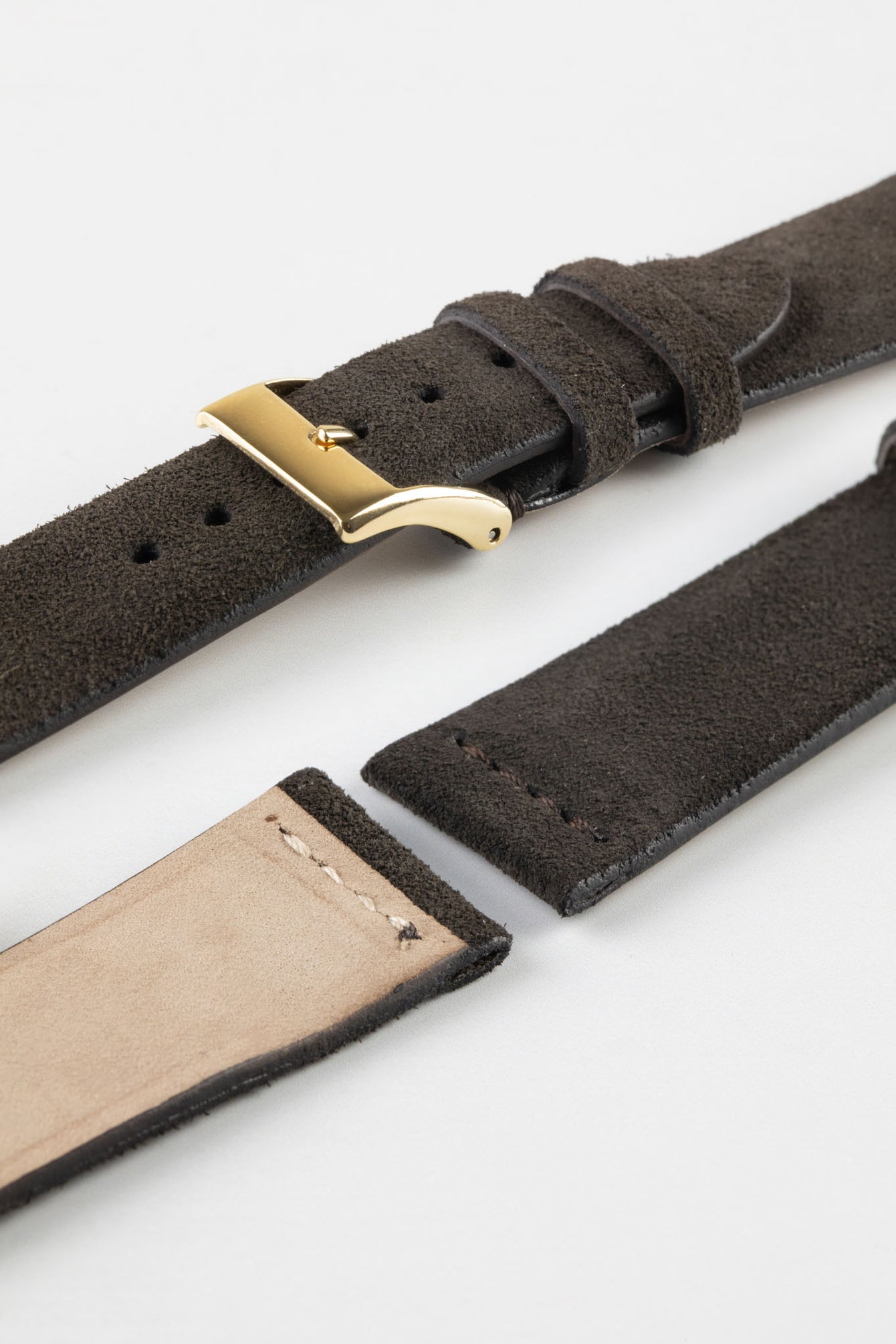 brown suede watch strap