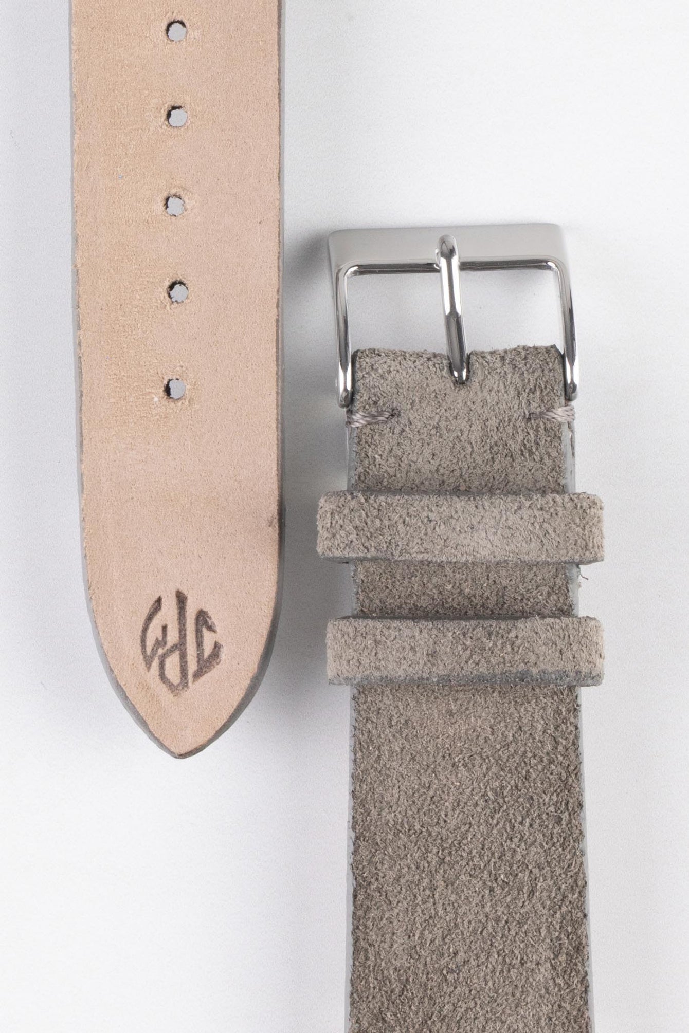 JPM Italian Suede Leather Watch Strap in SPACE GREY