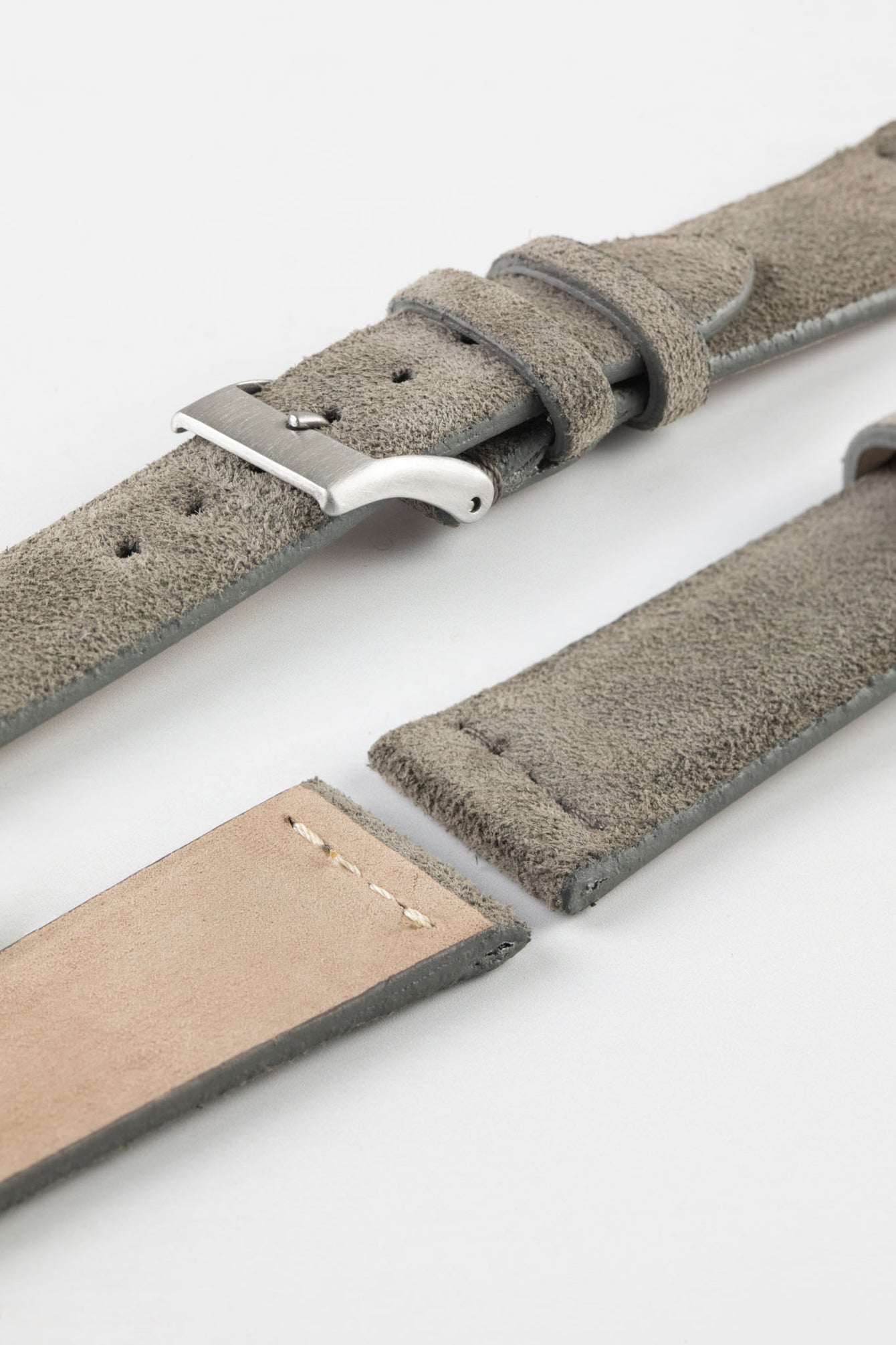 JPM Italian Suede Leather Watch Strap in SPACE GREY