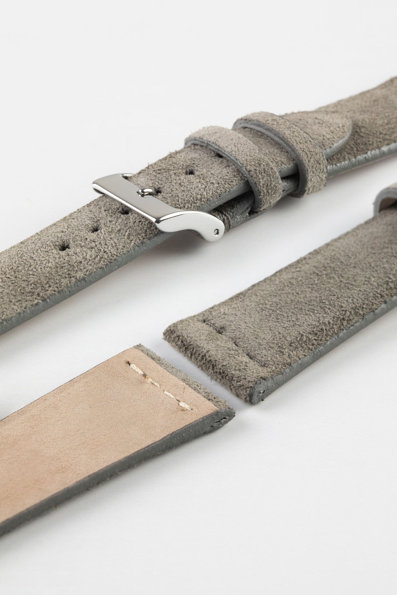 JPM Italian Suede Leather Watch Strap in SPACE GREY