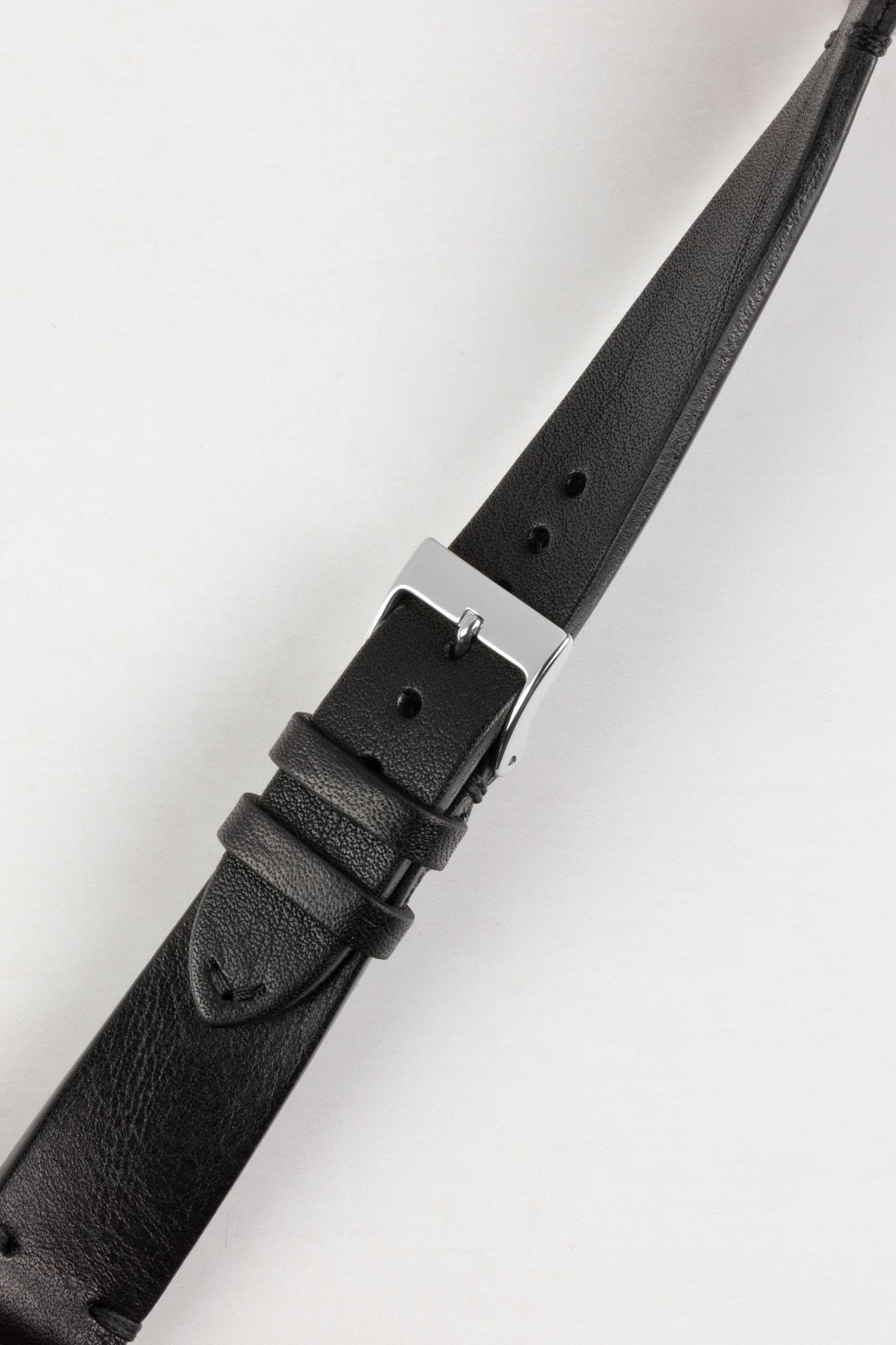 JPM NERO Vintage Leather Watch Strap in BLACK