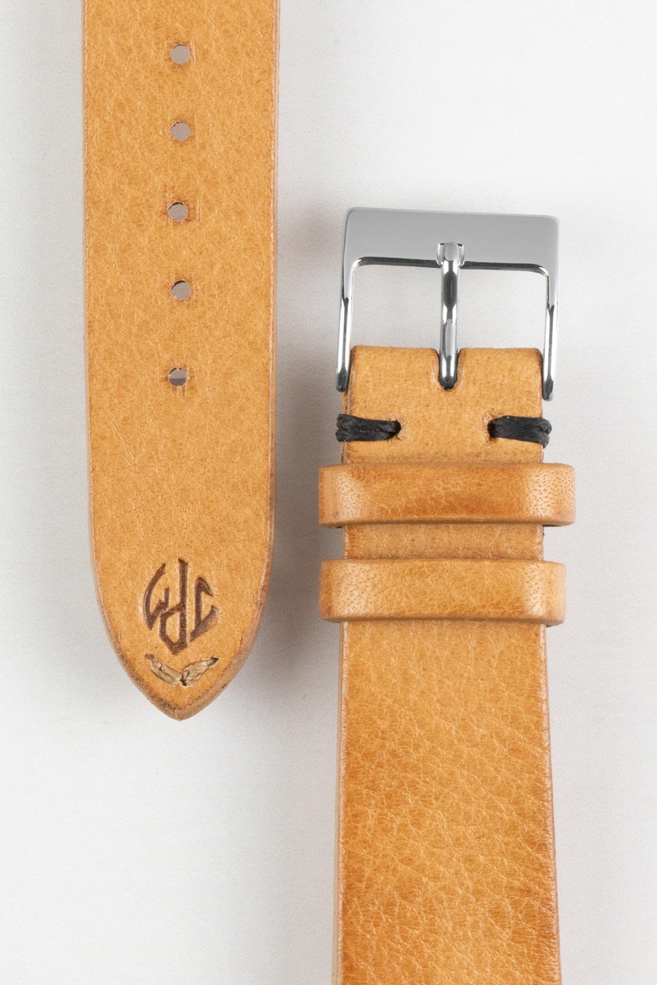 JPM NERO Vintage Leather Watch Strap in HONEY