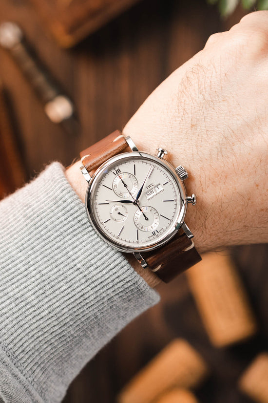 Distressed Brown Leather Watch Strap | JPM | Watch Obsession