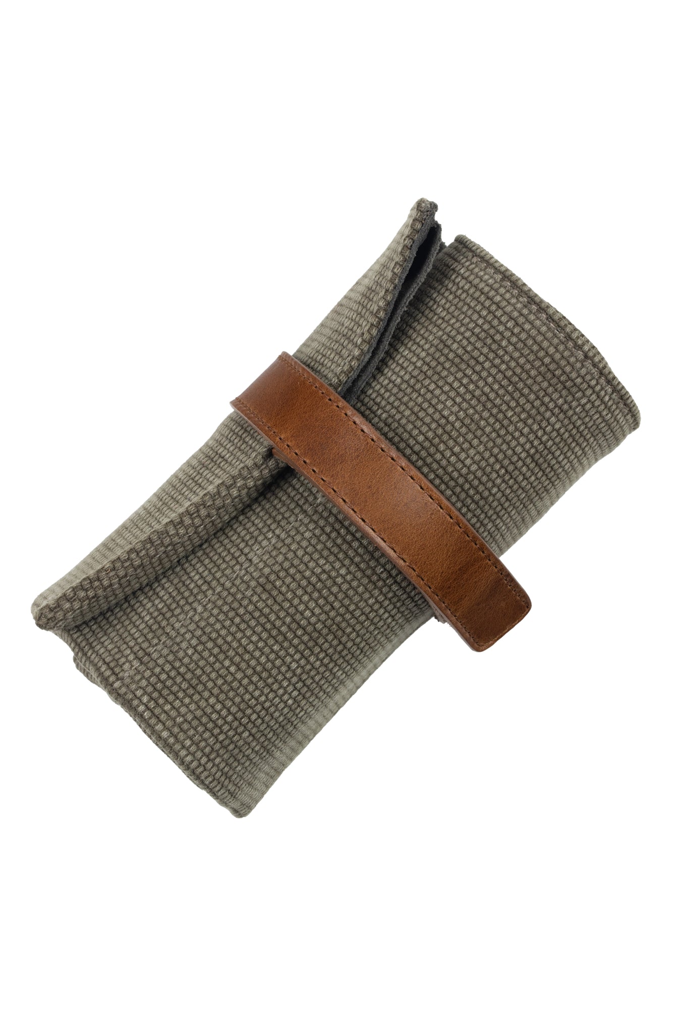 JPM Canvas Watch Roll with Suede Lining in GREY