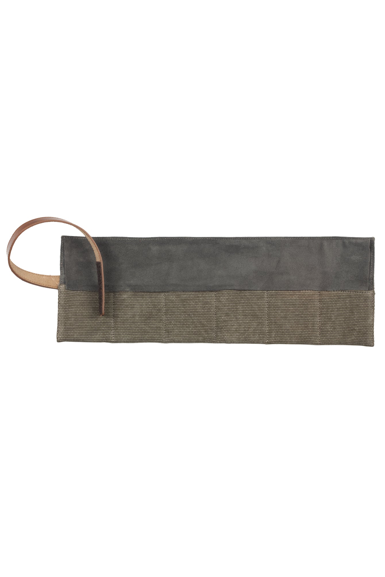 JPM Canvas Watch Roll with Suede Lining in GREY