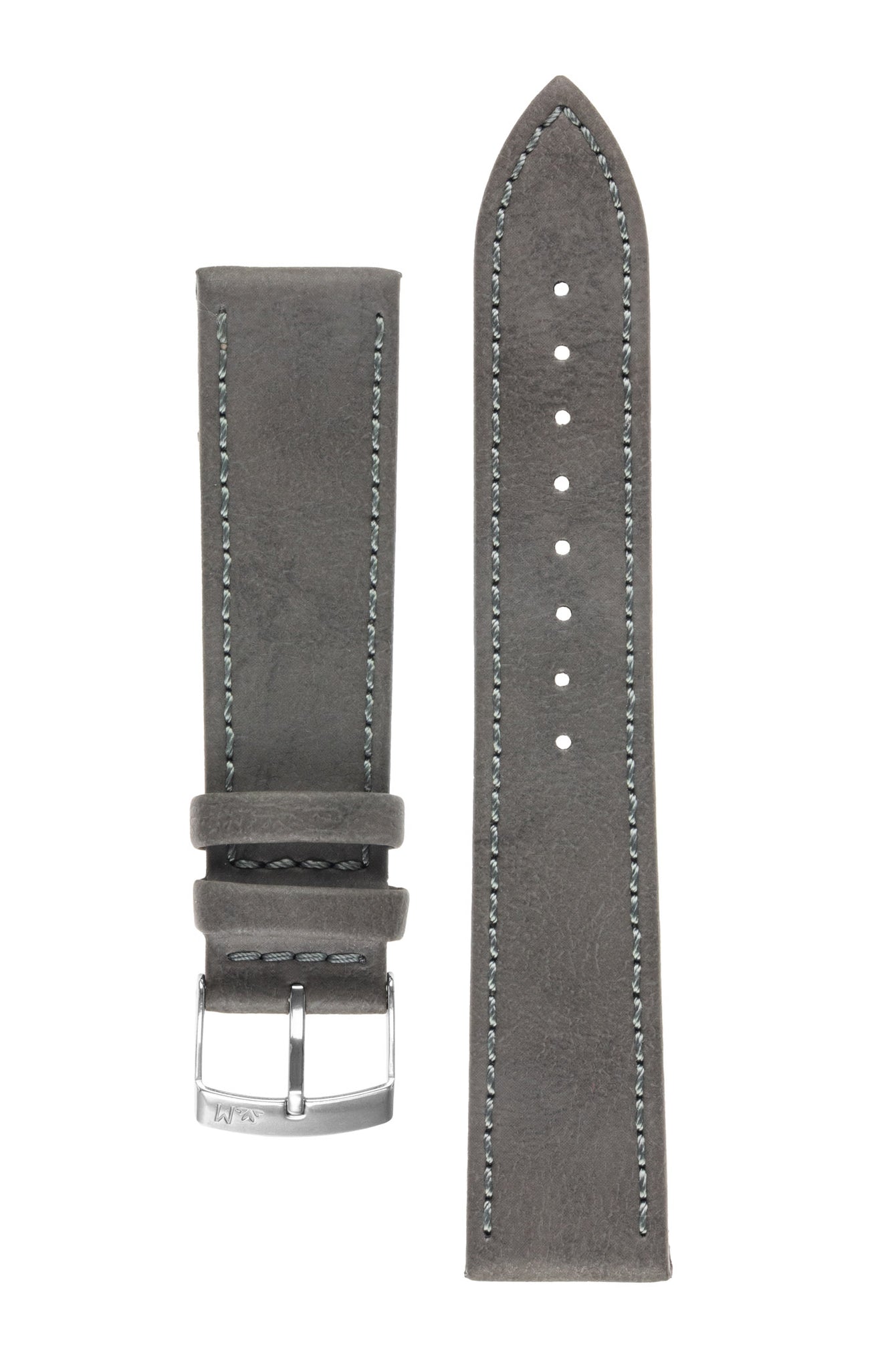 Morellato ABETE Buffalo-Embossed Vegan Leather Watch Strap in GREY