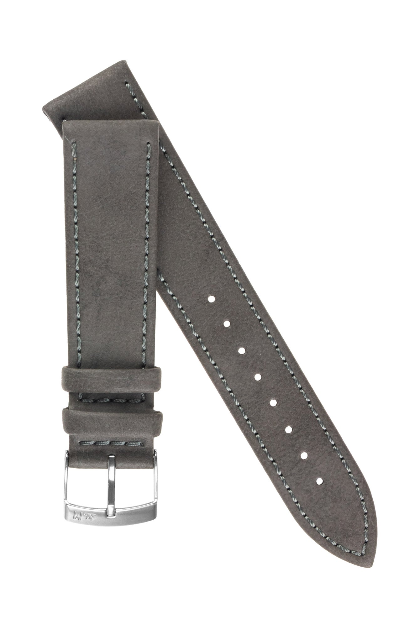 Morellato ABETE Buffalo-Embossed Vegan Leather Watch Strap in GREY