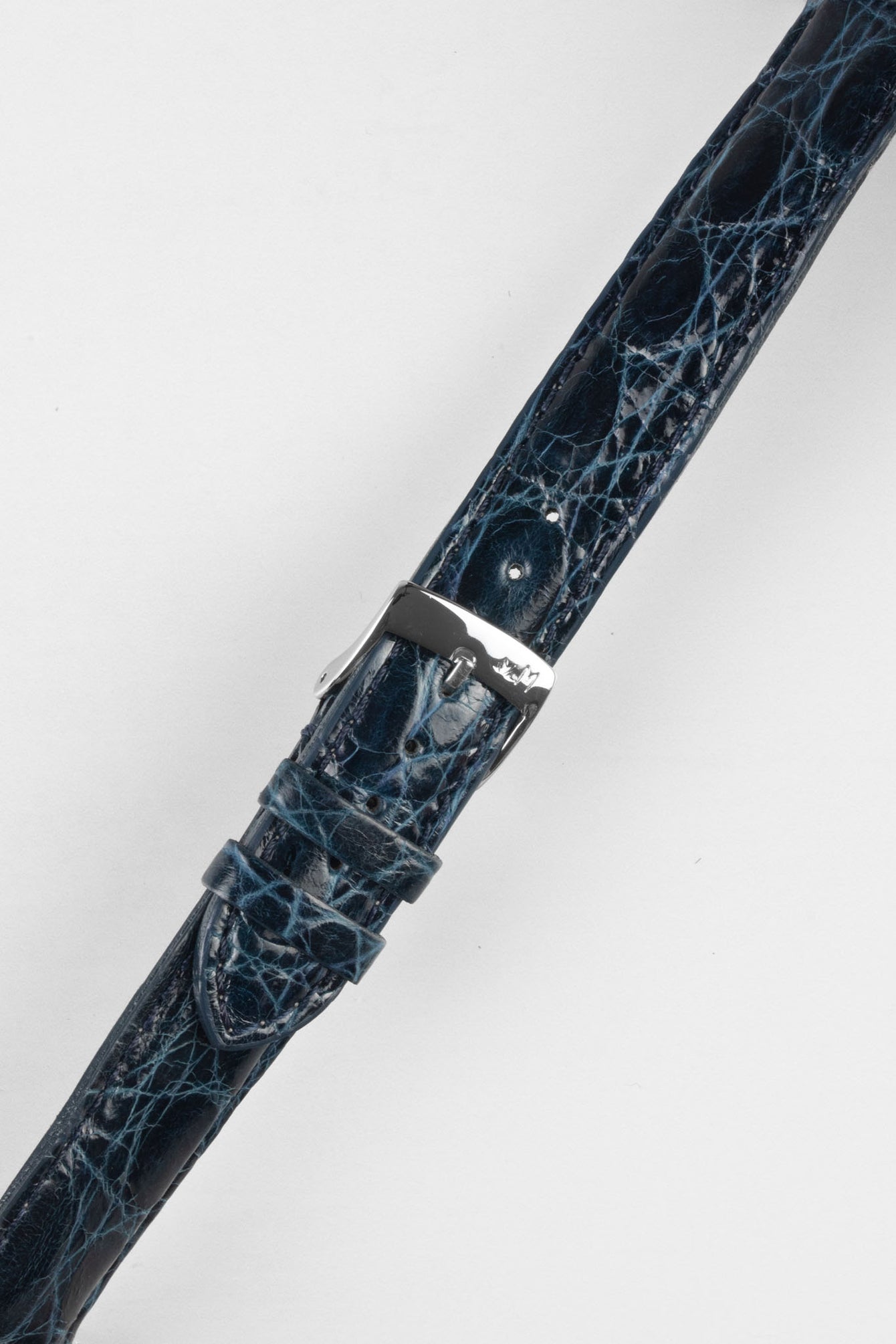 Morellato AMADEUS Genuine Crocodile Watch Strap in NAVY BLUE