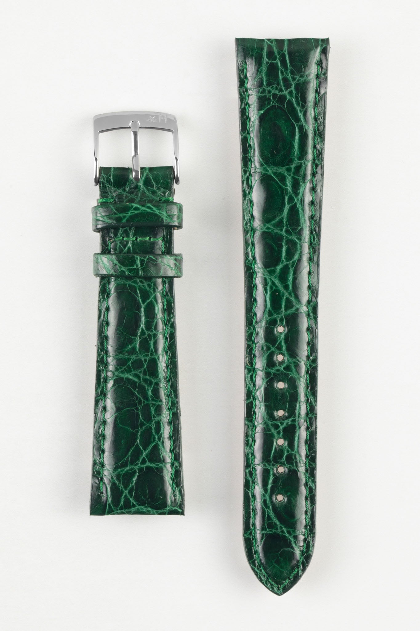 Morellato AMADEUS Genuine Crocodile Watch Strap in GREEN – Watch