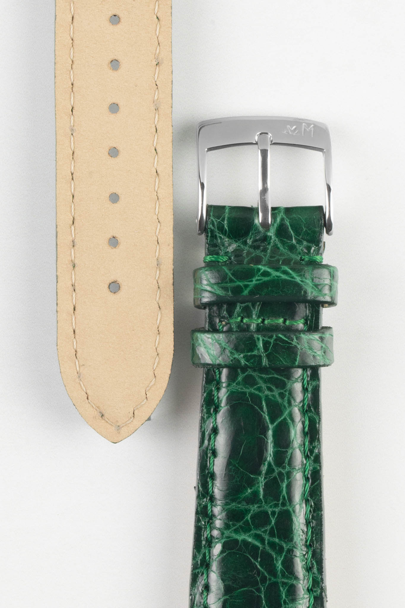 Morellato AMADEUS Genuine Crocodile Watch Strap in GREEN – Watch