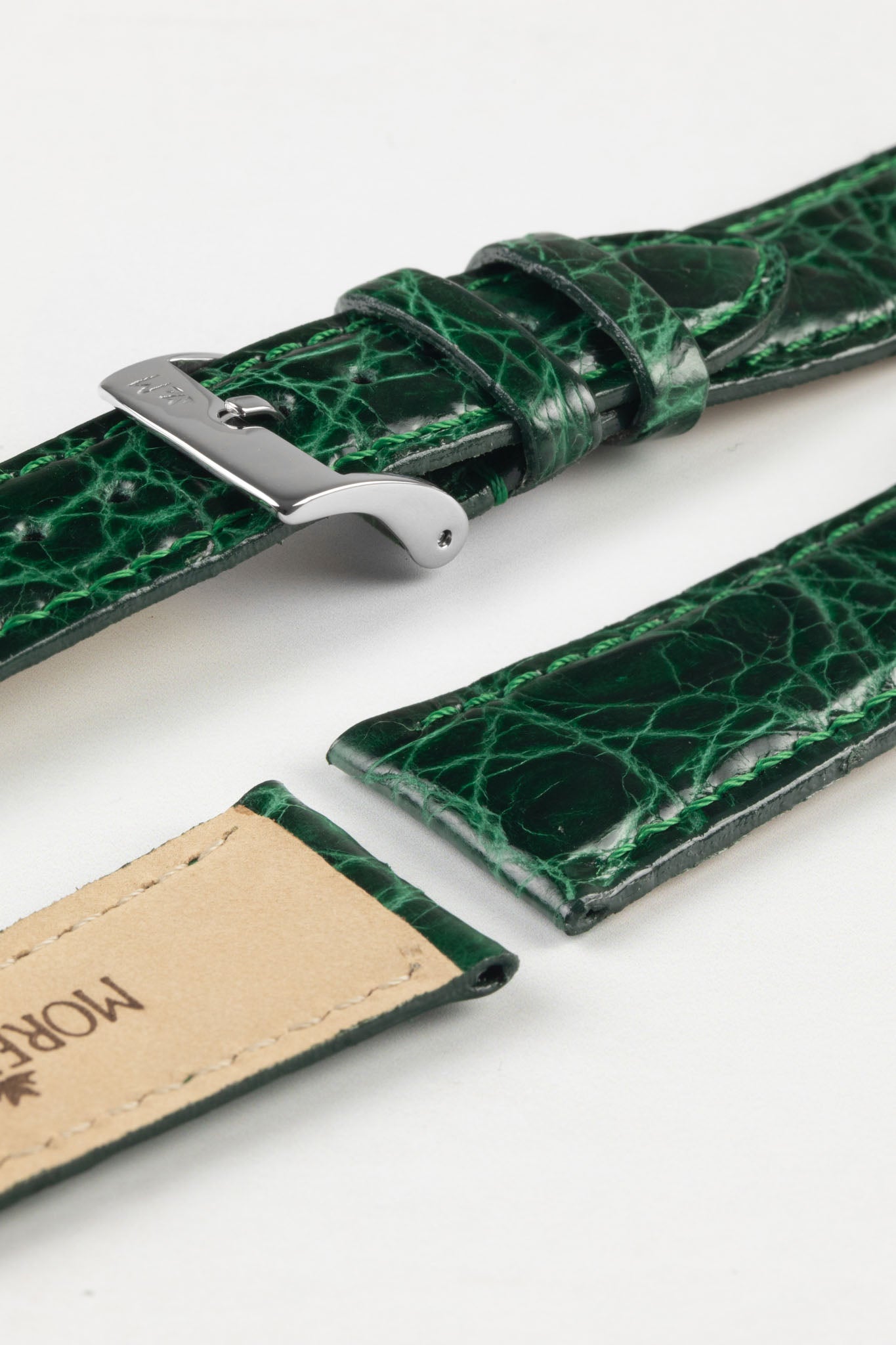 Morellato AMADEUS Genuine Crocodile Watch Strap in GREEN – Watch