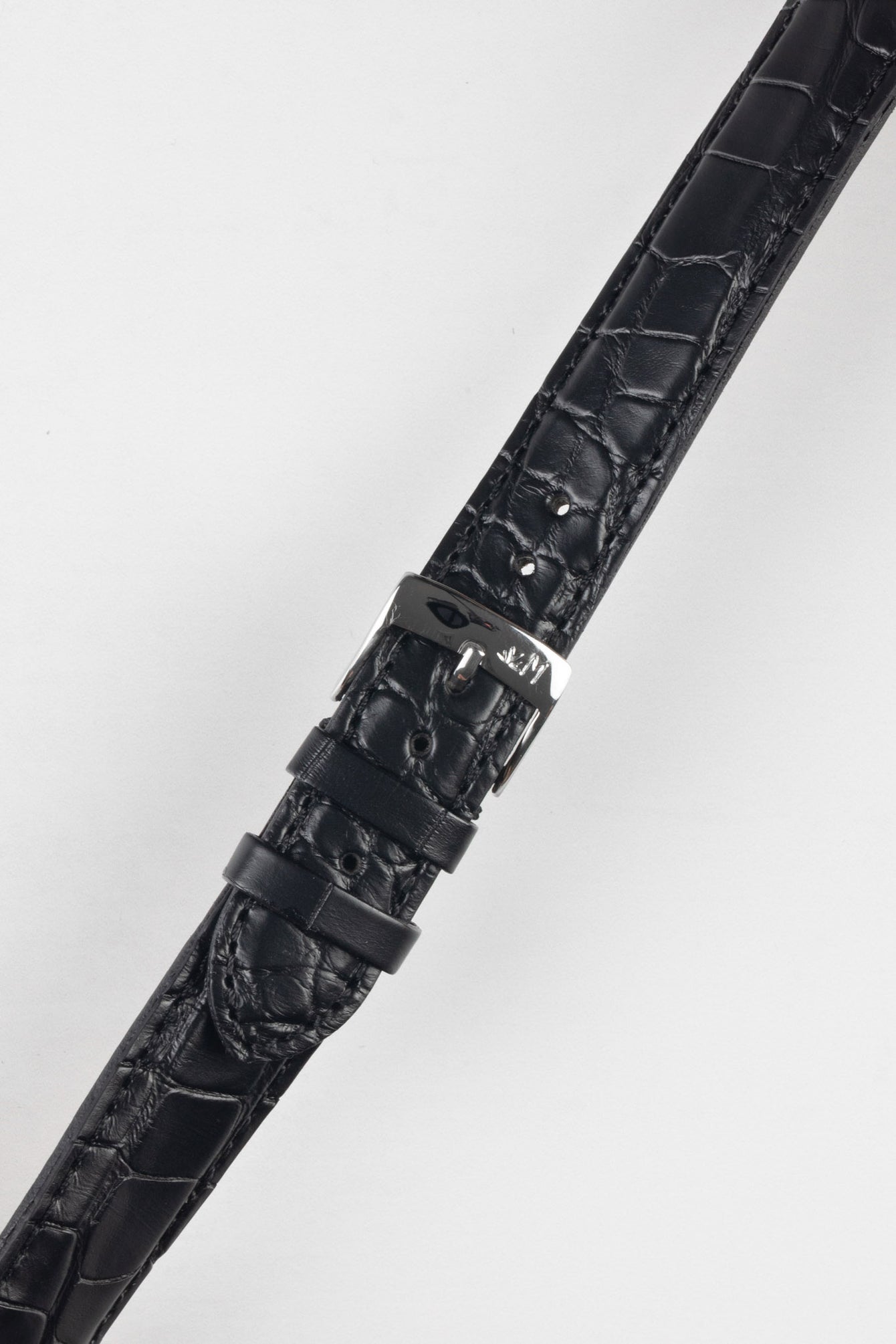 Morellato AMADEUS Genuine Alligator Watch Strap in BLACK