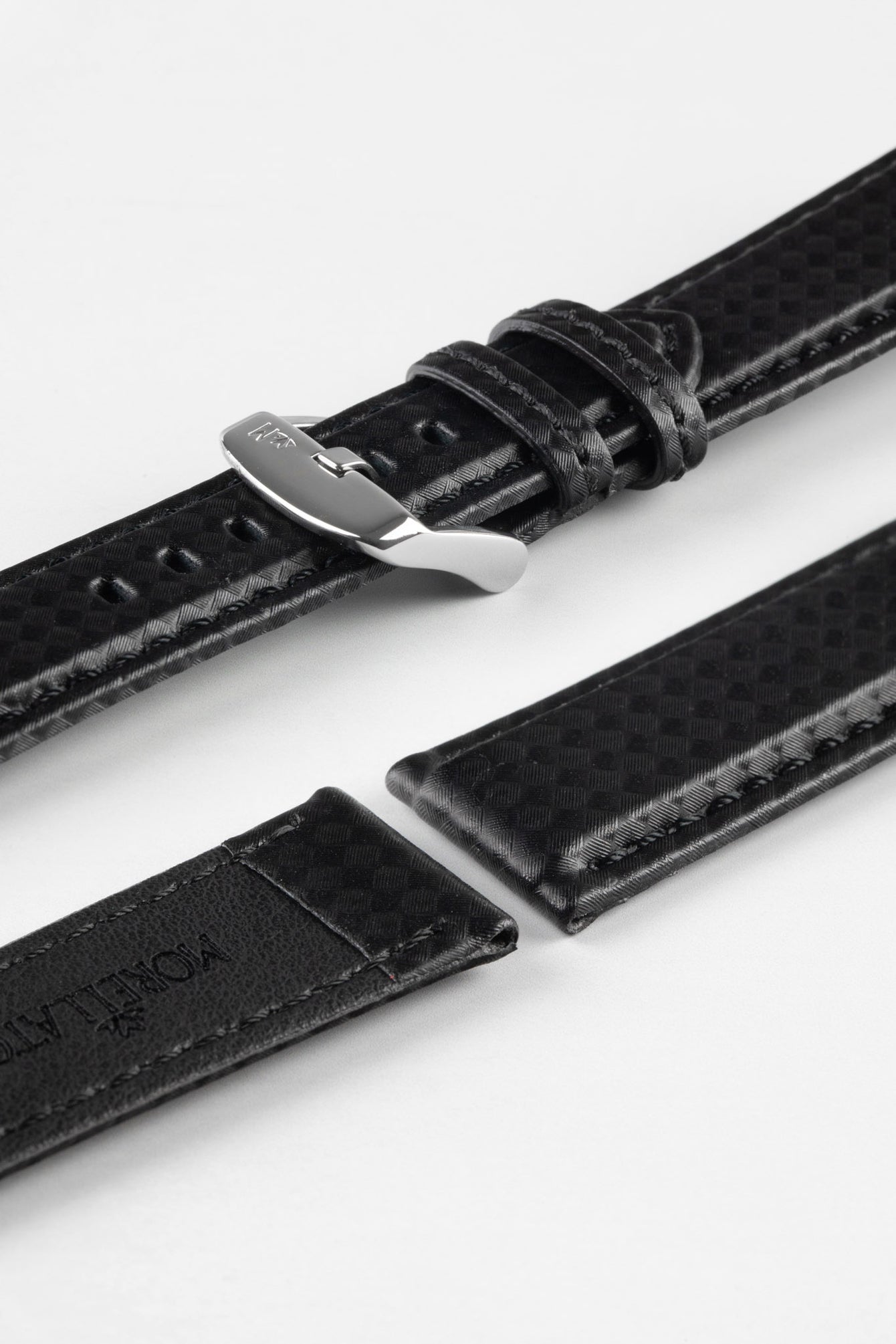 black leather watch strap 