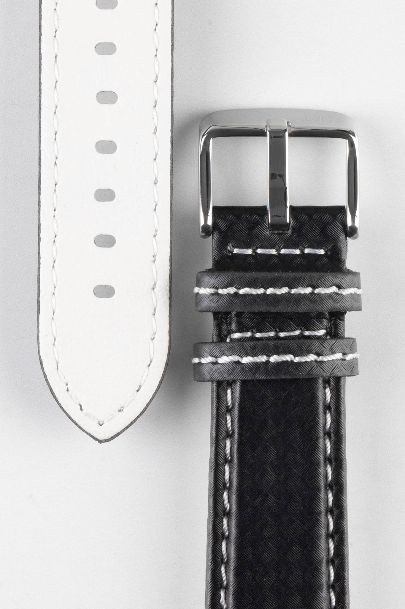 White watch leather band hot sale