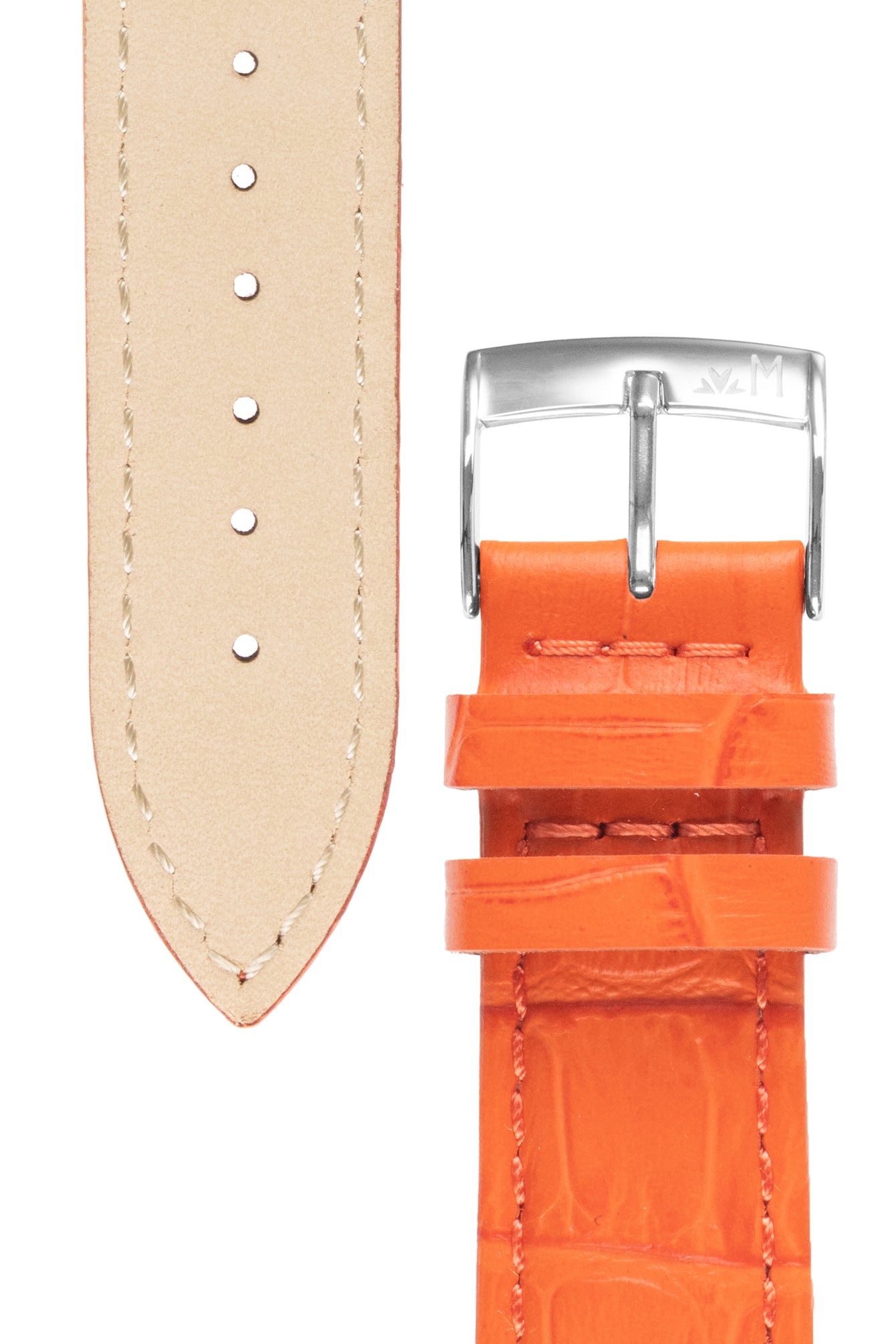 orange leather strap 