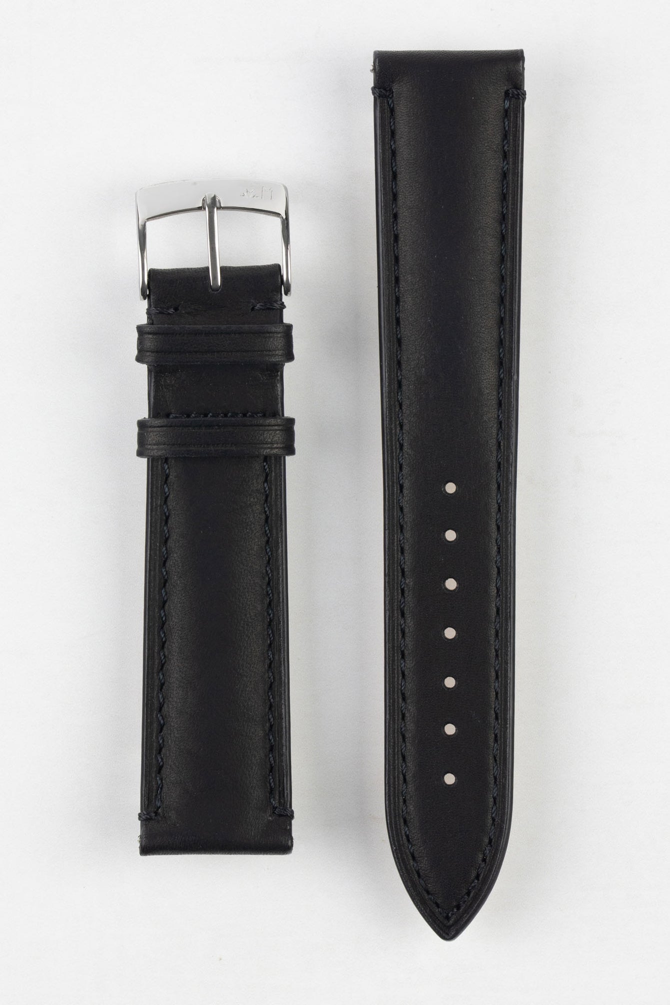 Morellato LEVY Vintage Calfskin Leather Watch Strap in BLACK