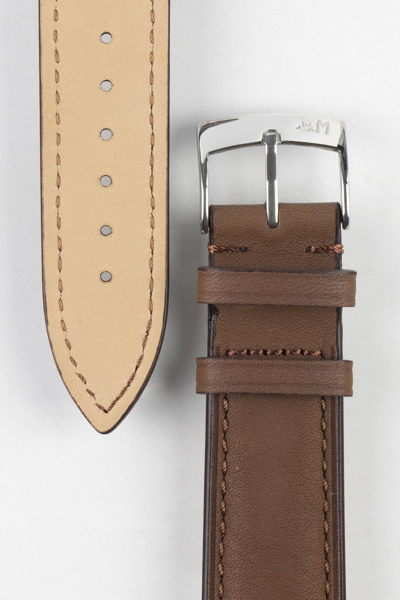 Morellato LEVY Vintage Calfskin Leather Watch Strap in BROWN