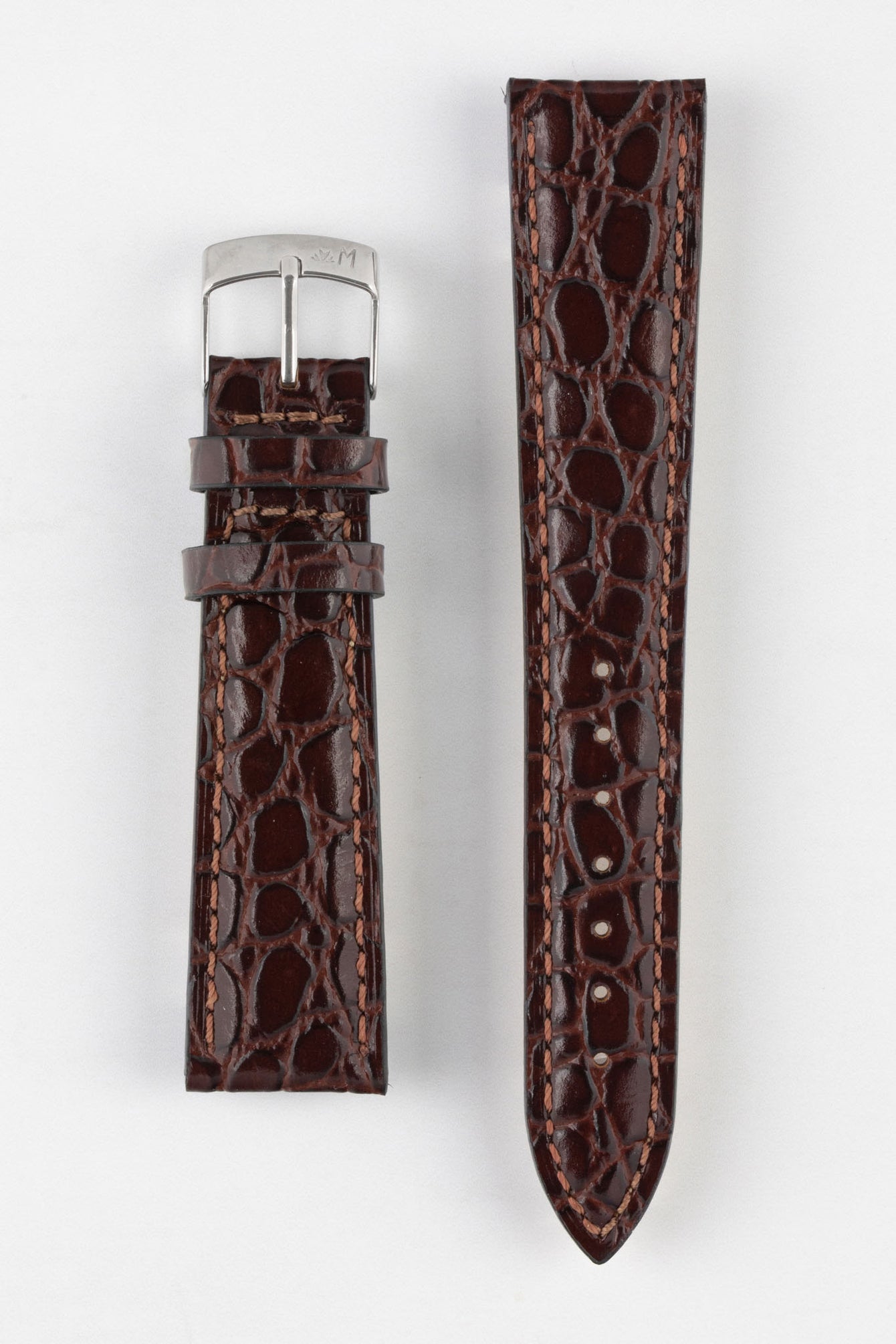 dark brown crocodile watch strap 