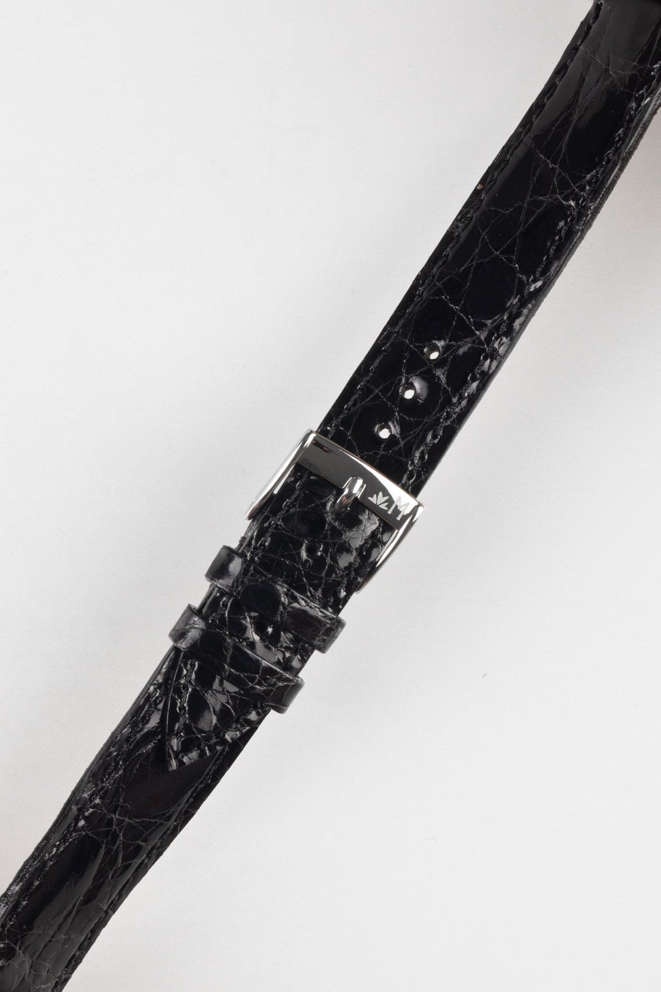 Morellato TRACY Genuine Crocodile Watch Strap in BLACK