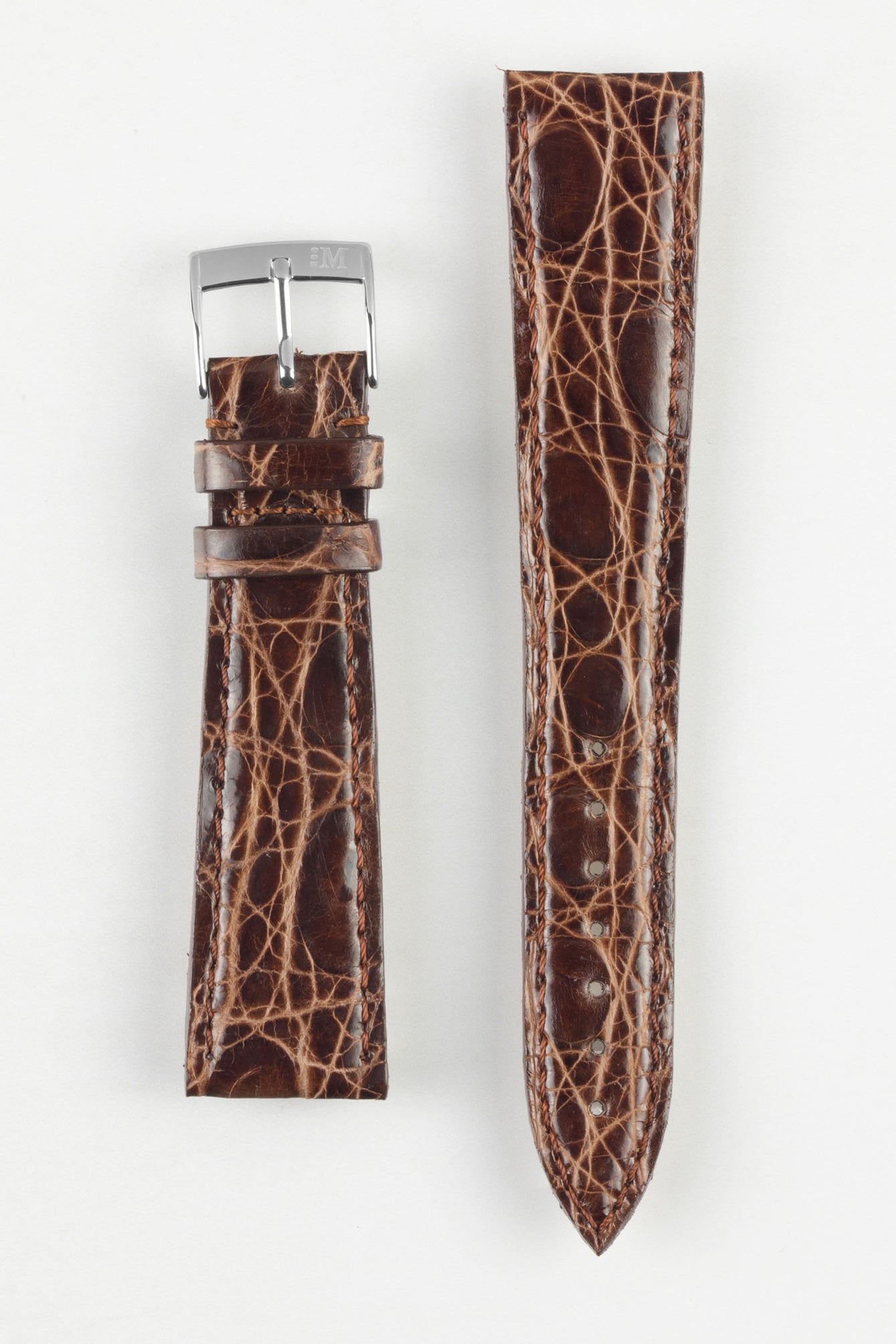 brown crocodile watch strap 