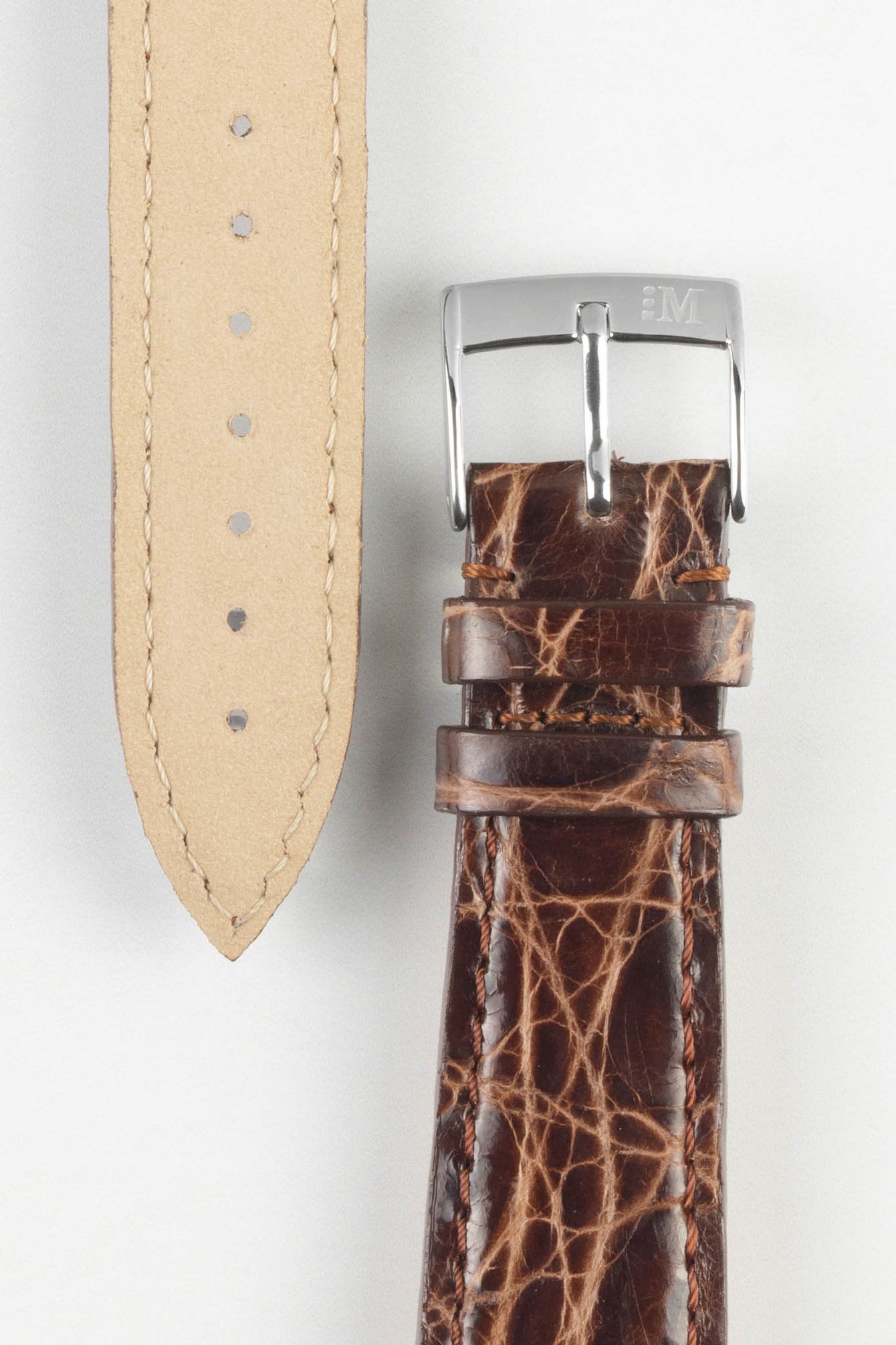 brown crocodile watch strap 