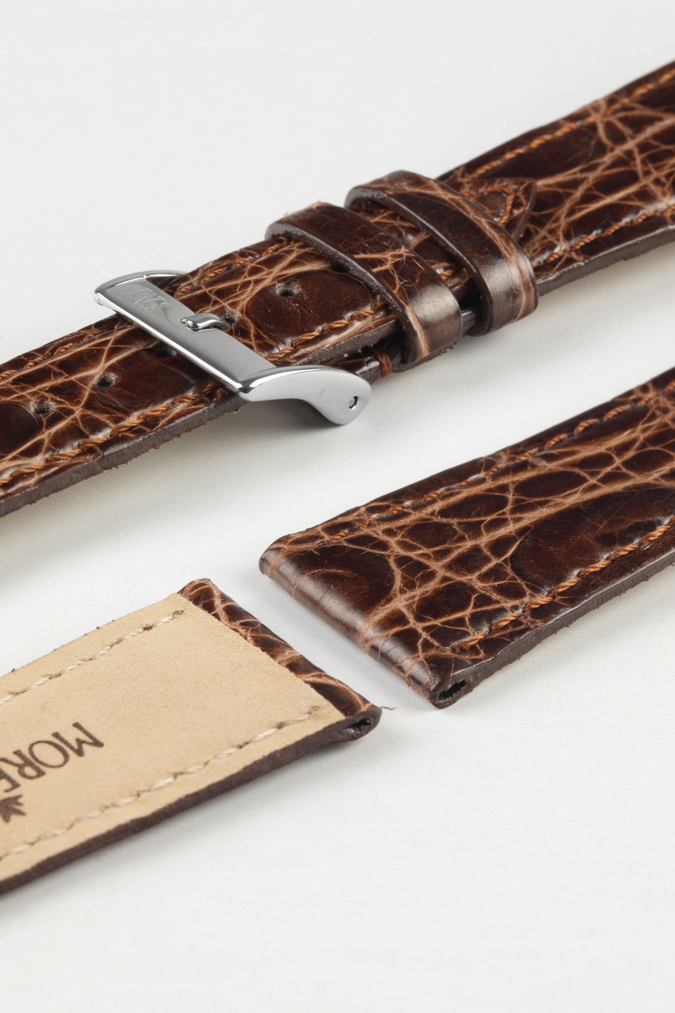 brown crocodile watch strap 