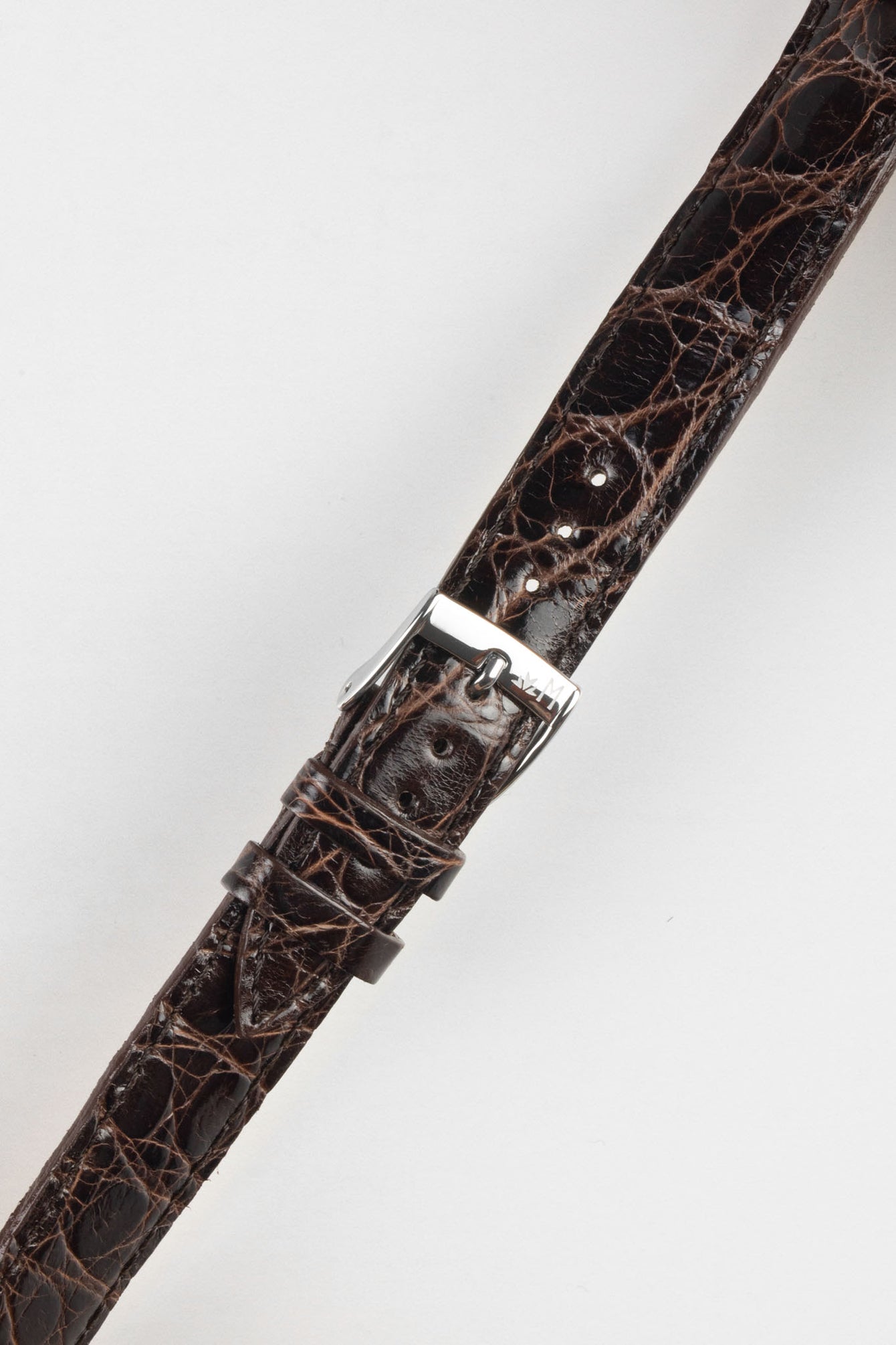 Morellato TRACY Genuine Crocodile Watch Strap in DARK BROWN