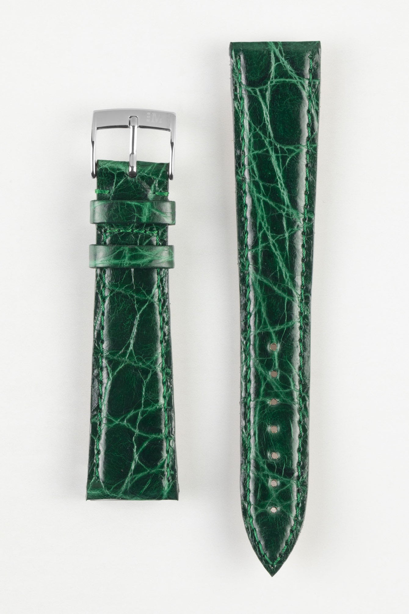 Morellato TRACY Genuine Crocodile Watch Strap in GREEN