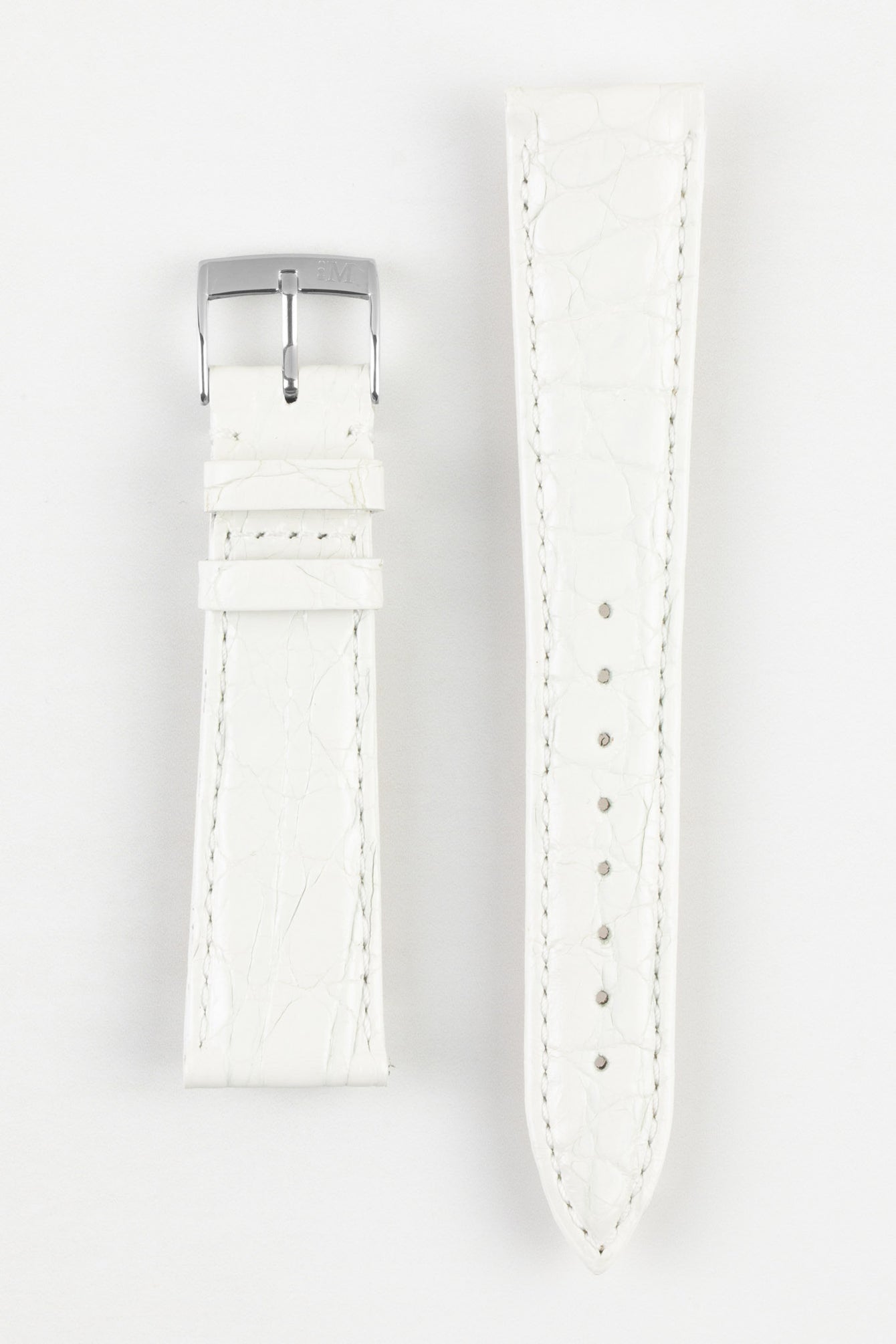 Morellato TRACY Genuine Crocodile Watch Strap in WHITE