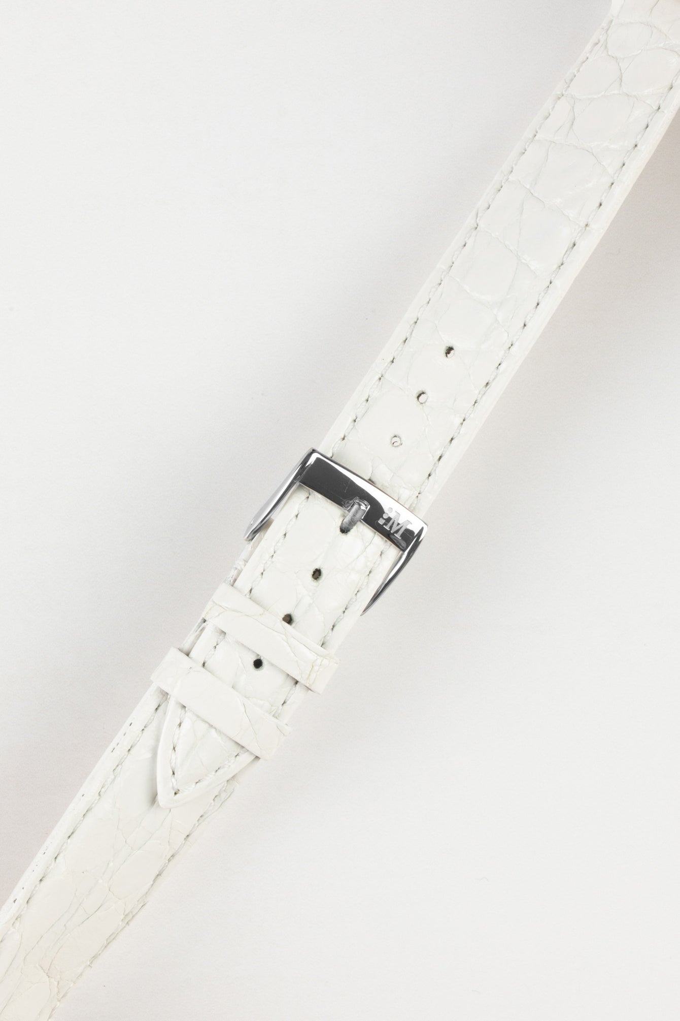 Morellato TRACY Genuine Crocodile Watch Strap in WHITE