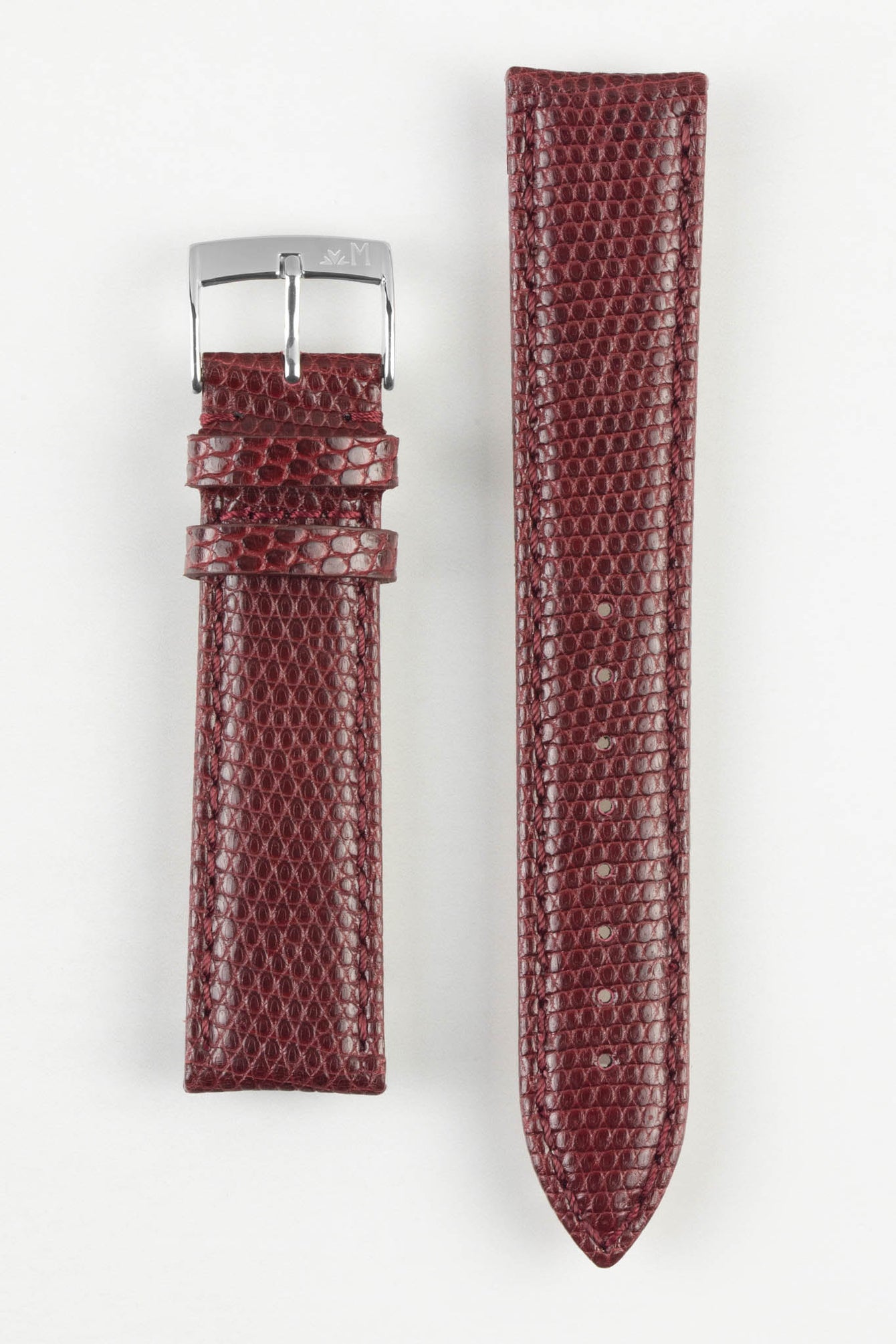  burgundy lizard watch strap 