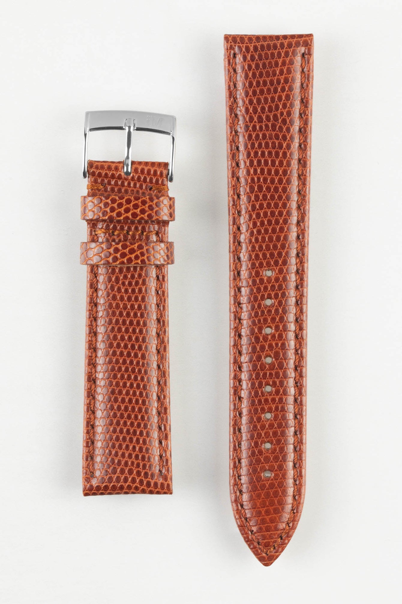 Morellato VIOLINO Genuine Lizard Skin Strap in GOLD BROWN