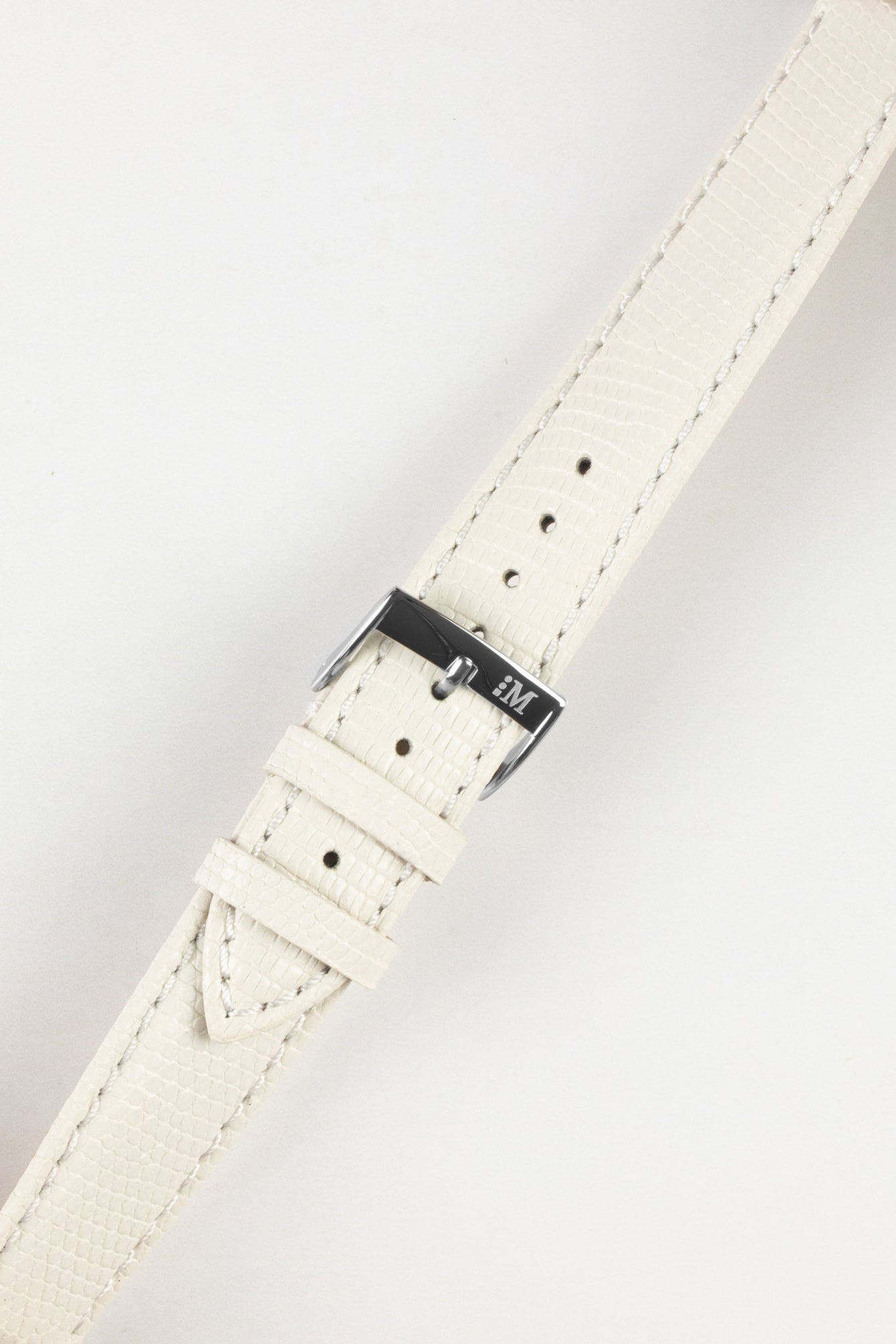 Morellato VIOLINO Genuine Lizard Skin Strap in WHITE