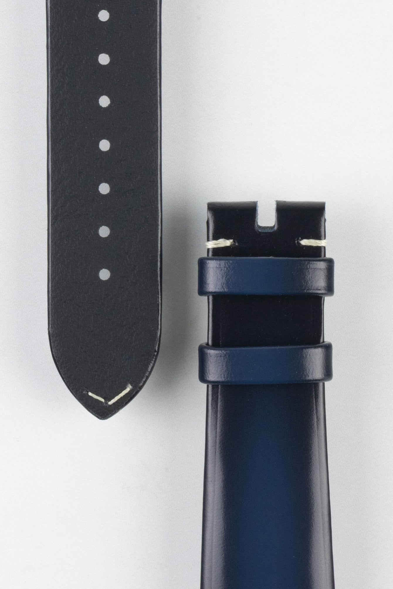 blue leather watch strap 20mm 