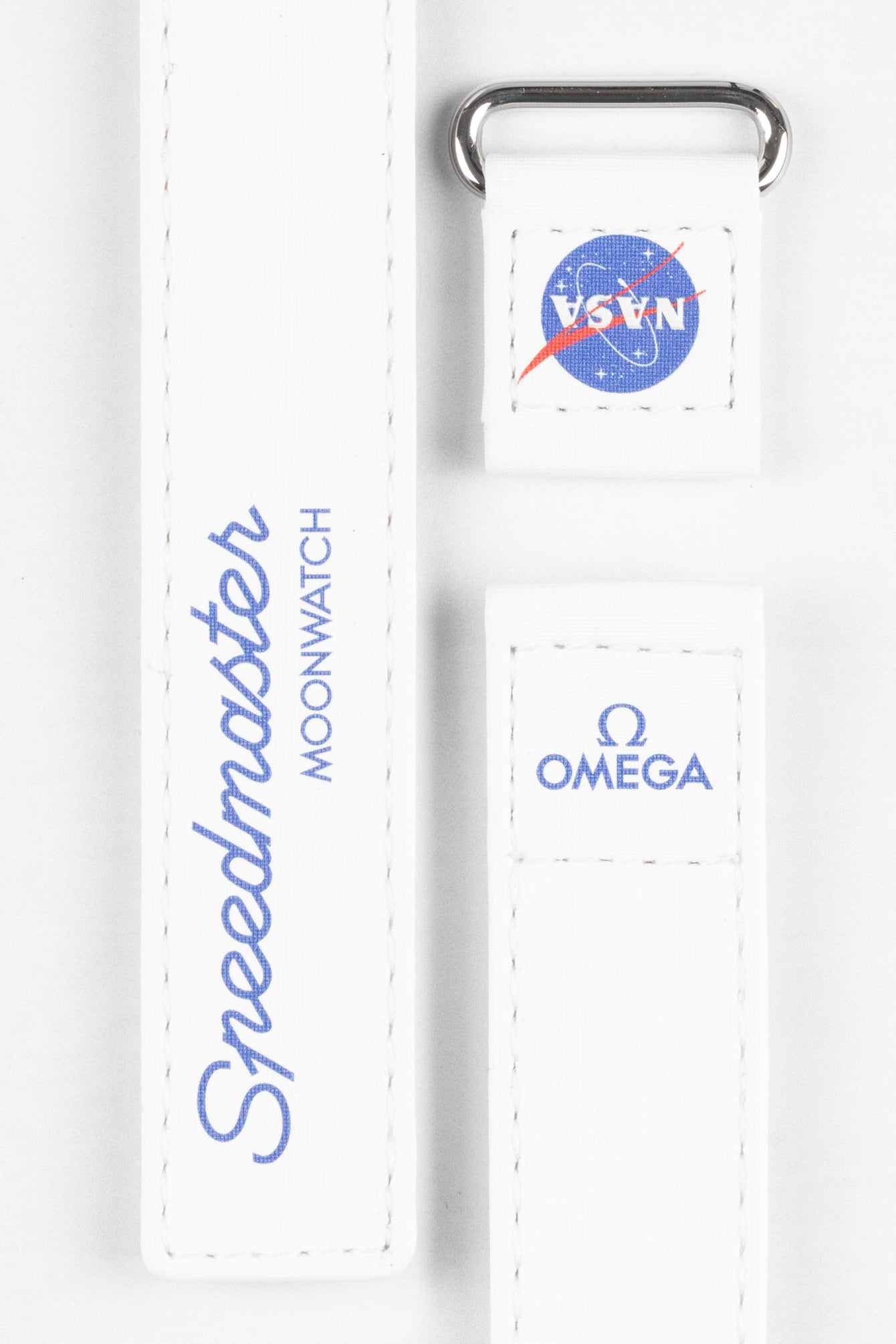 OMEGA CWZ016041 2-Piece NASA Speedmaster Moonwatch Velcro® Strap - WHITE