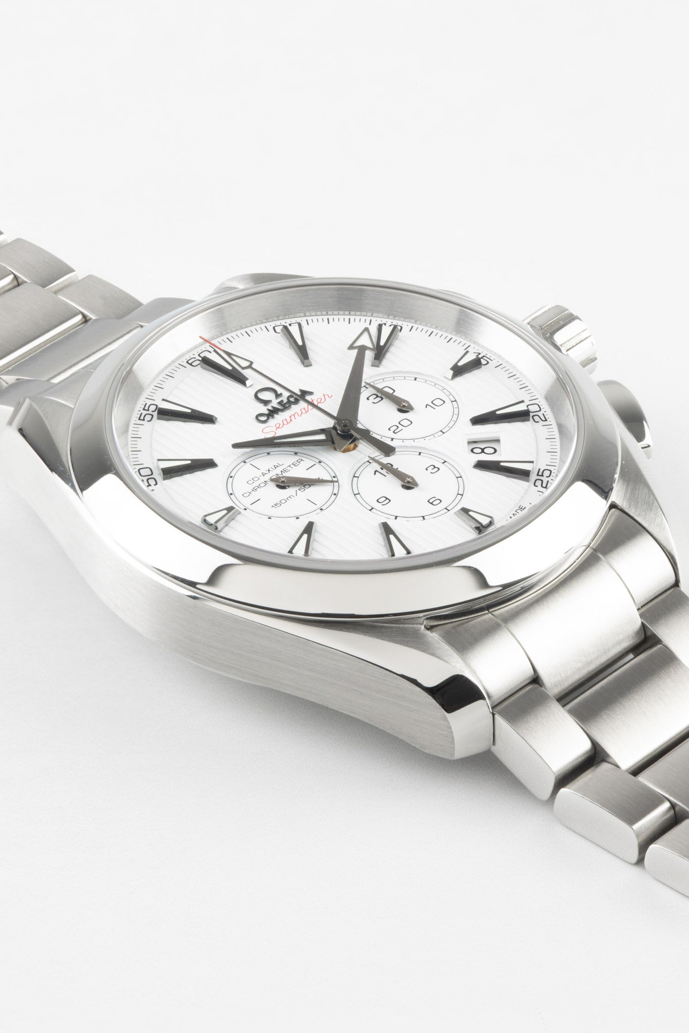 omega seamaster aqua terra chronograph 44mm white dial